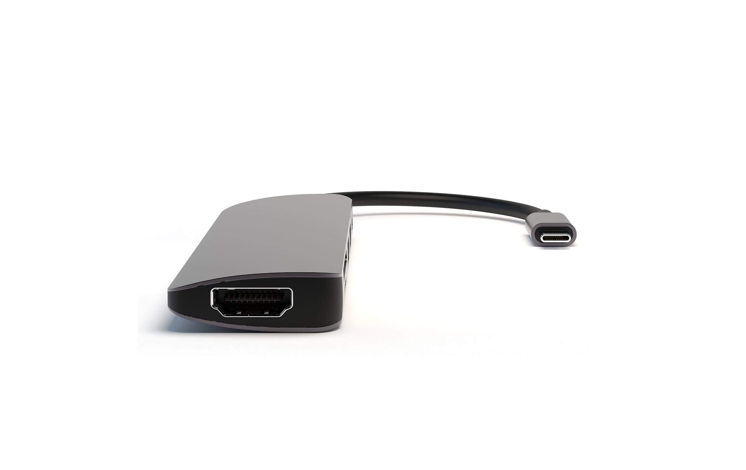 4smarts Laptop-Dockingstation »6in1 Hub USB-C – HDMI/USB-A/SD/PD«