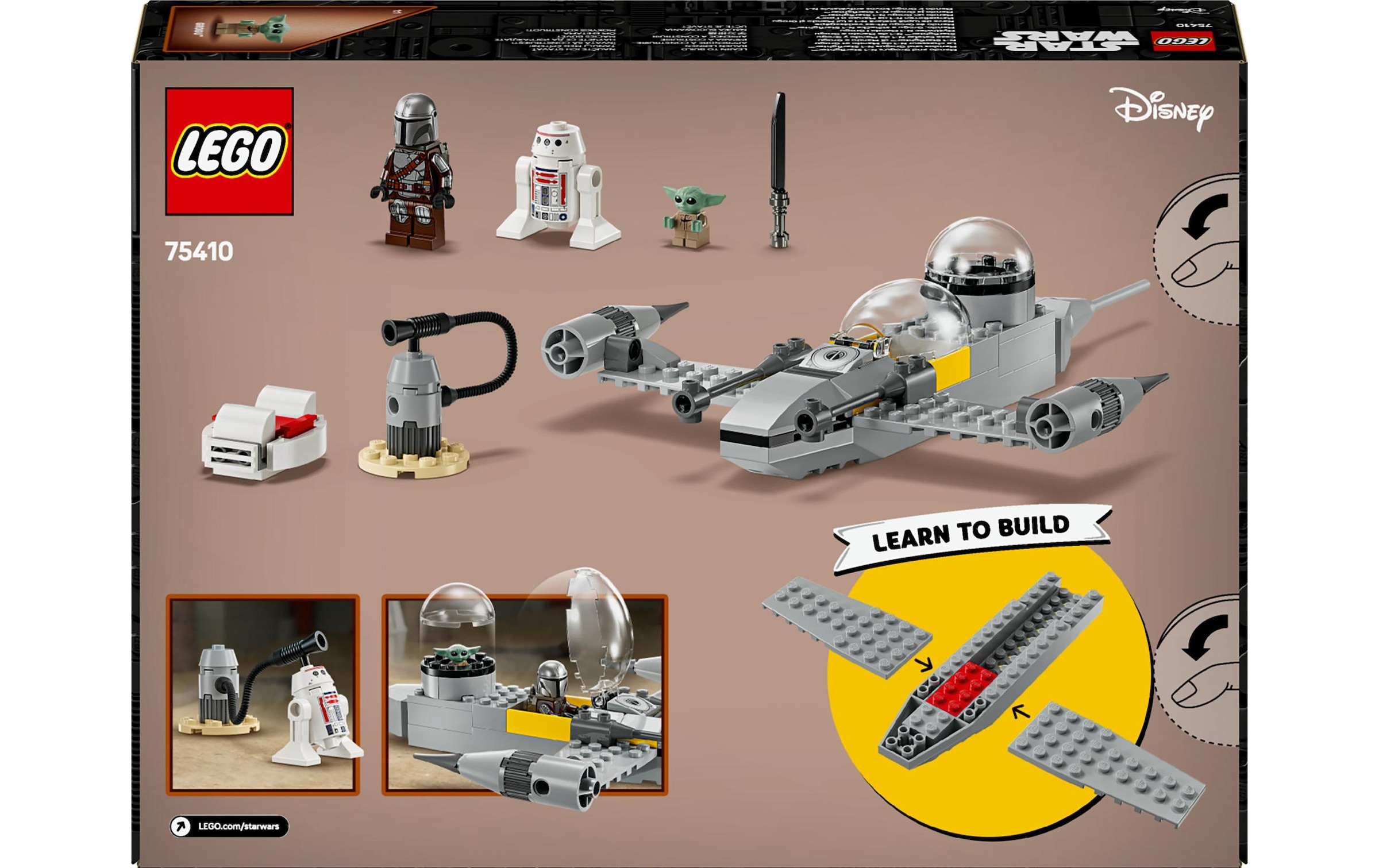 LEGO® Spielbausteine »Star Wars Mandos und Grogus N-1 Starfighter 75410«