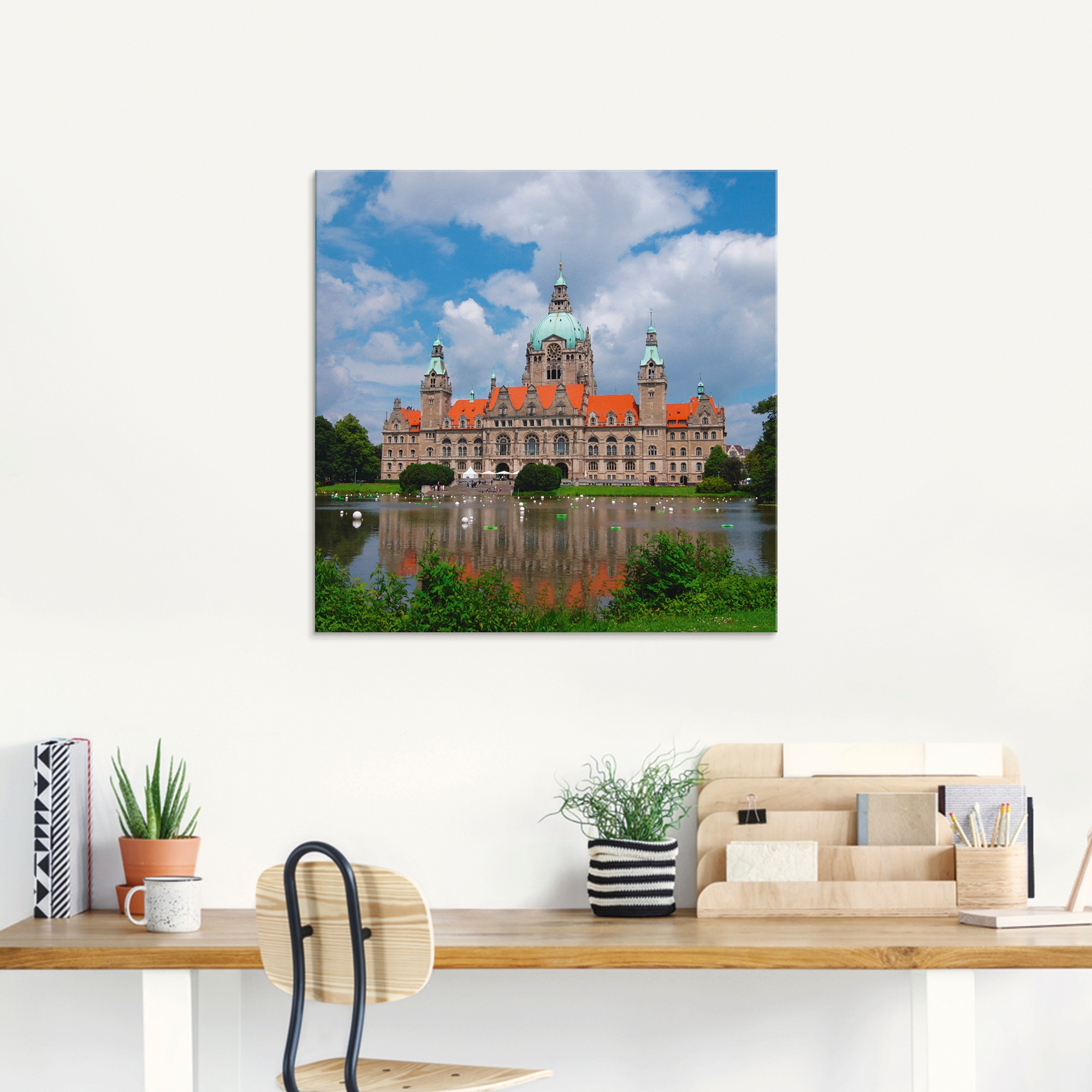 Artland Glasbild »Neues Rathaus Hannover«, Gebäude, (1 St.), in verschiedenen Größen