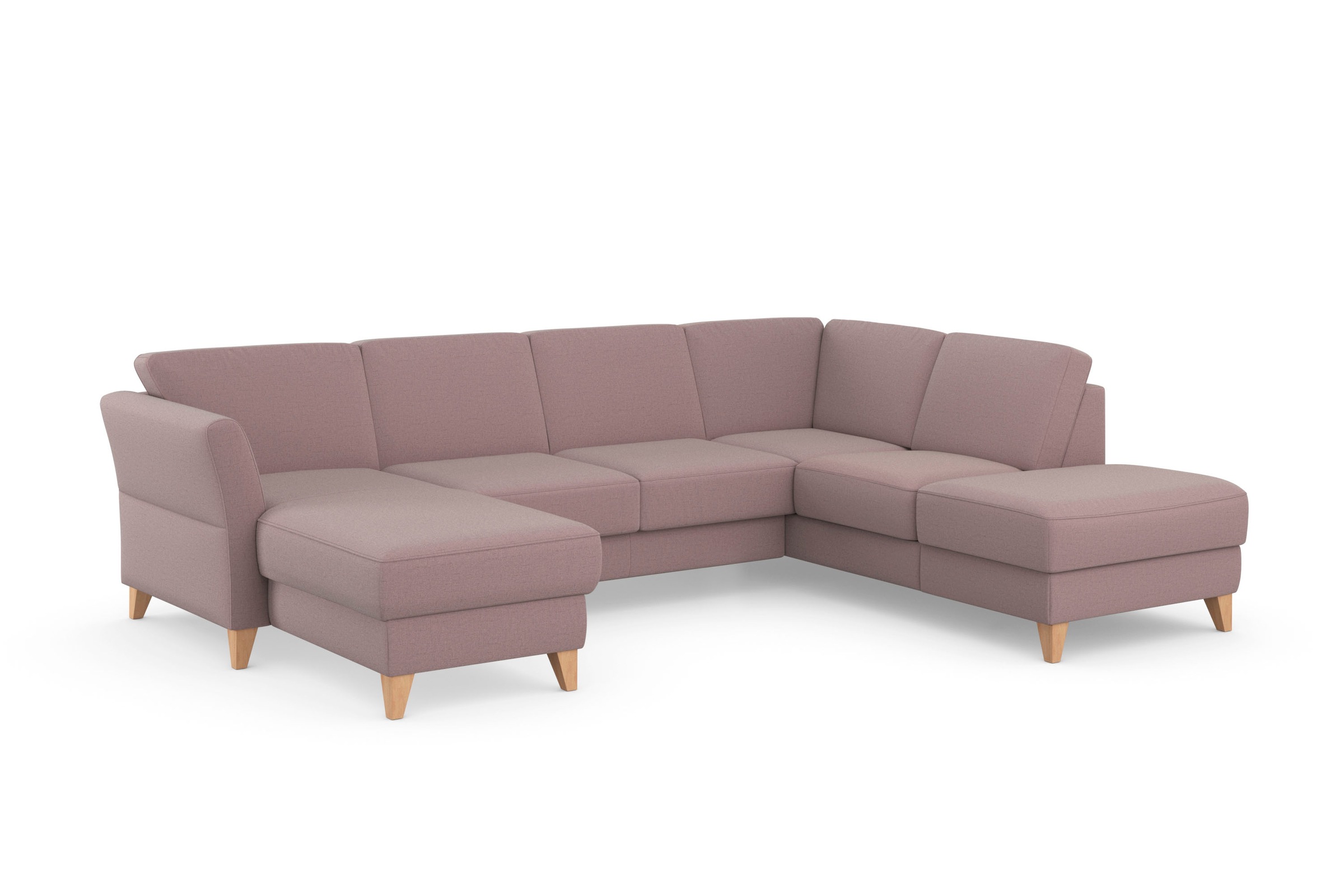 sit&more Wohnlandschaft »Visby U-Form«, wahlweise mit Bettfunktion und Stauraum, frei im Raum stellbar