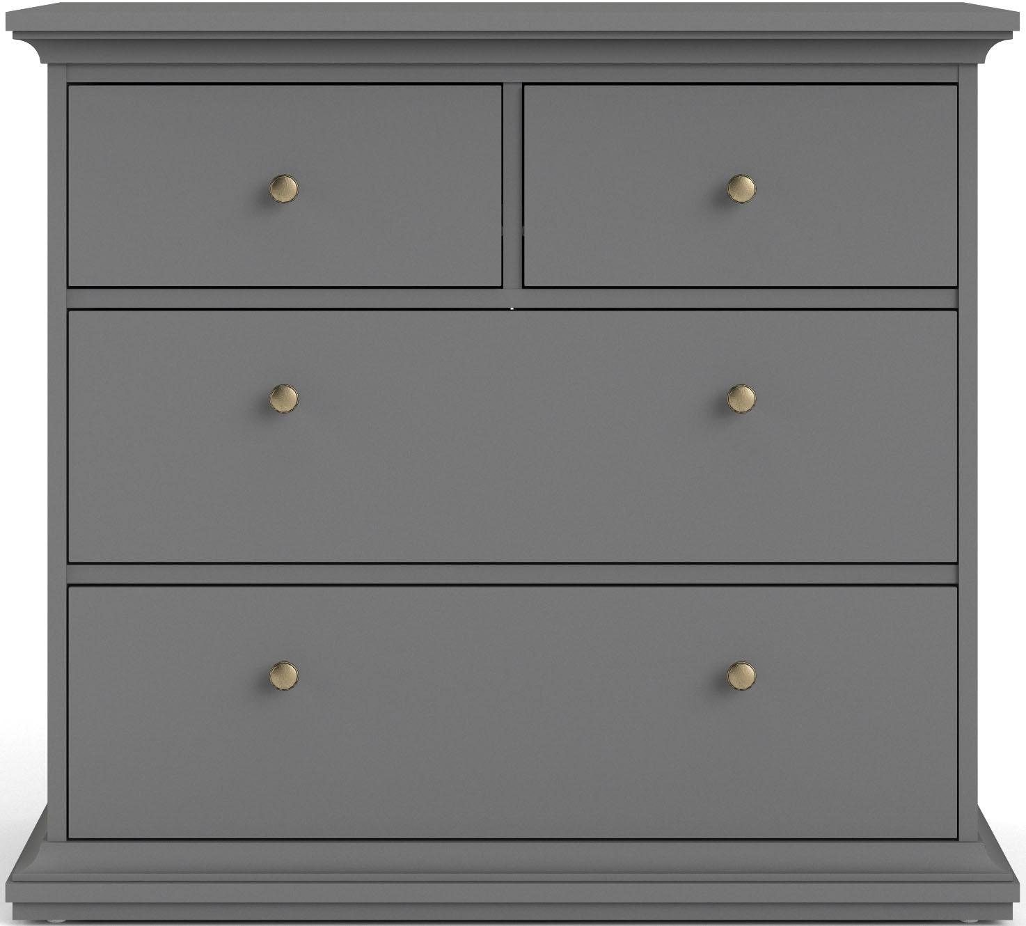 Home affaire Kommode »Paris, Aufbewahrung, Schubladenschrank, Stauraum«, mit 4 Schubladen, Breite 96 cm, Höhe 87 cm