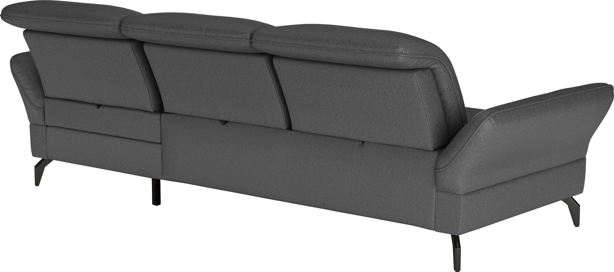 sit&more Ecksofa »Leandro L-Form«, Wahlweise mit Bett-, Kopfteil - und Armlehnfunktion, sowie Bettkasten