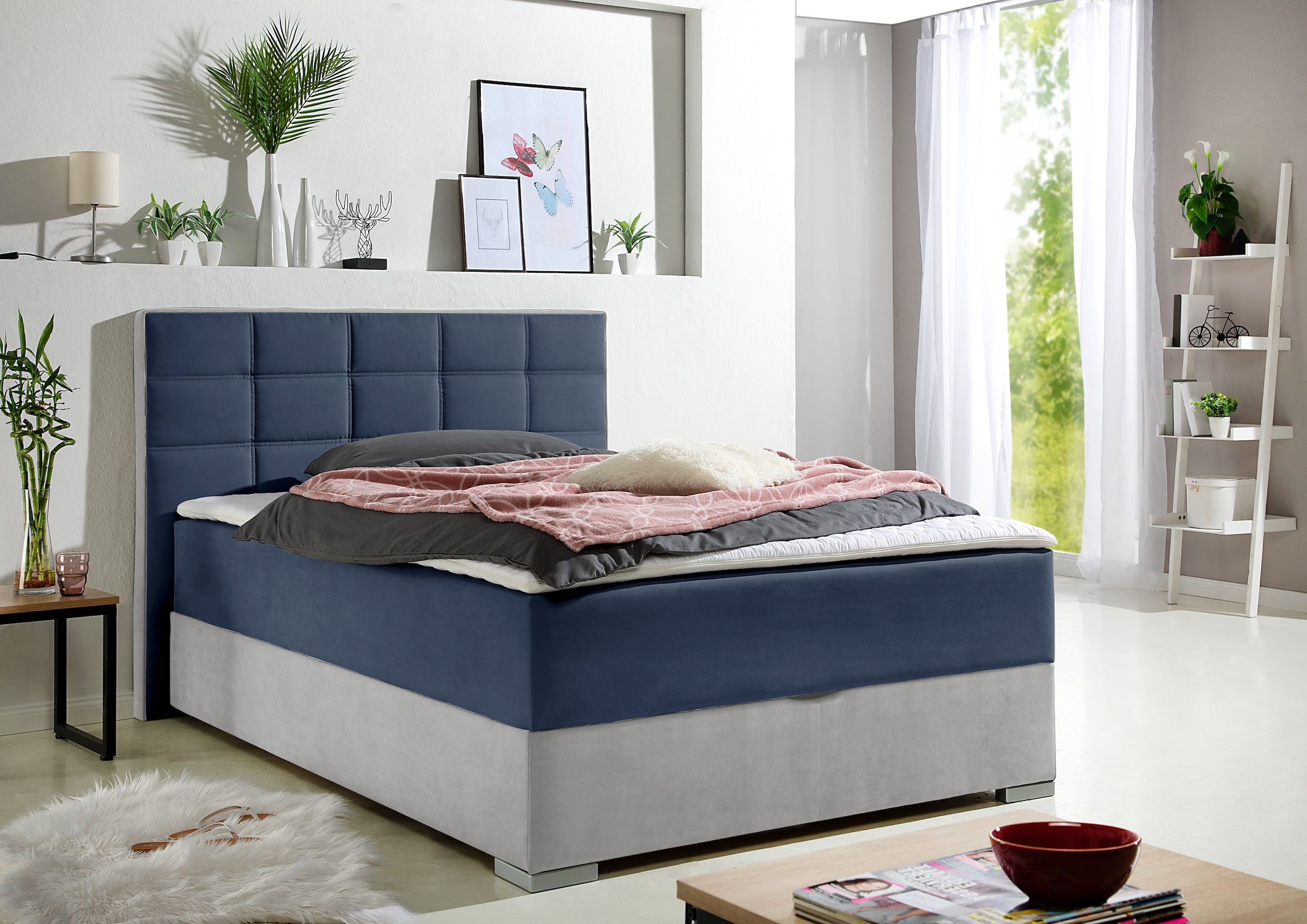 Maintal Boxspringbett mit Bettkasten und Topper günstig online kaufen