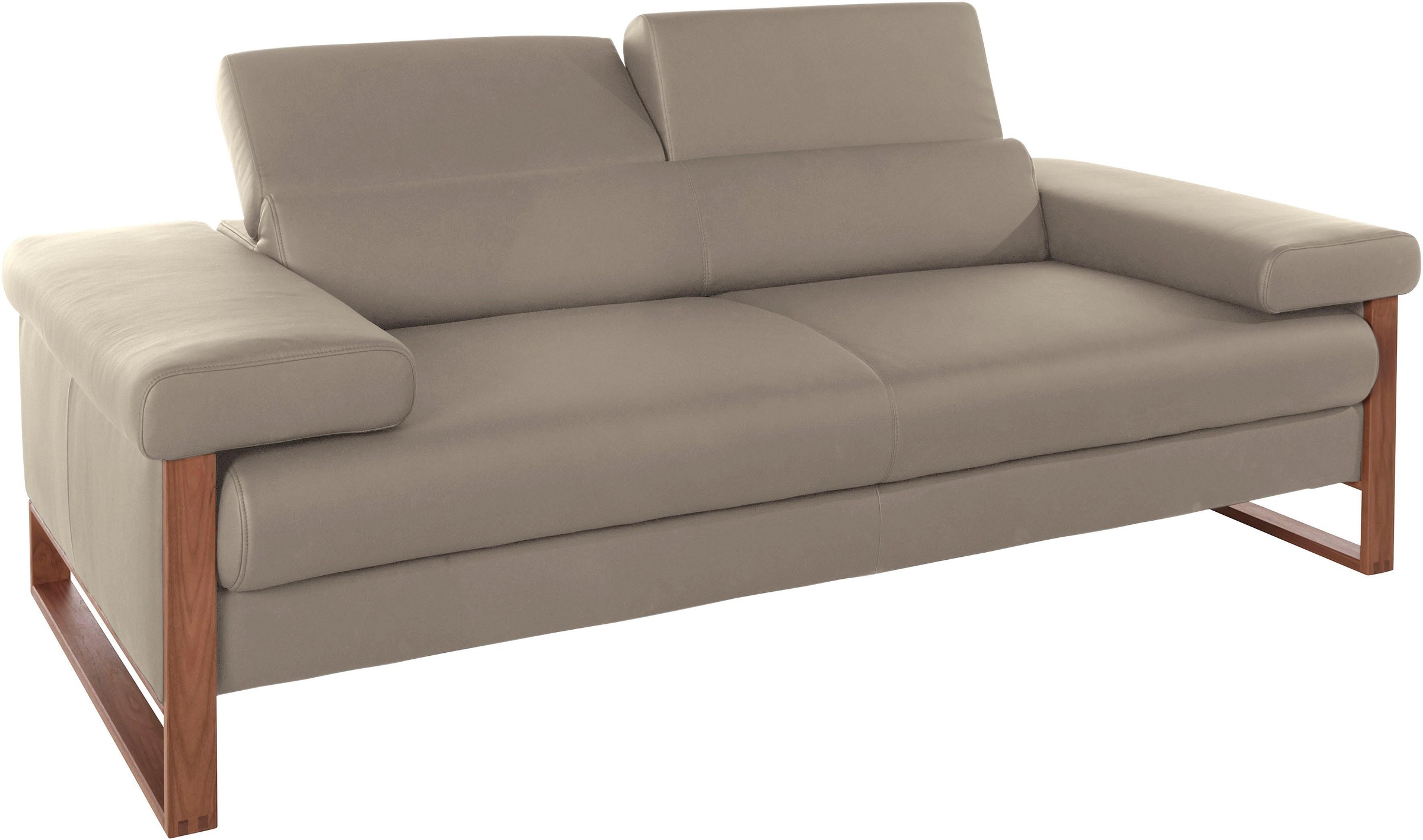 W.SCHILLIG 2-Sitzer »finn«, German Design Award 2016, Fußgestell Nussbaum natur, Breite 210 cm
