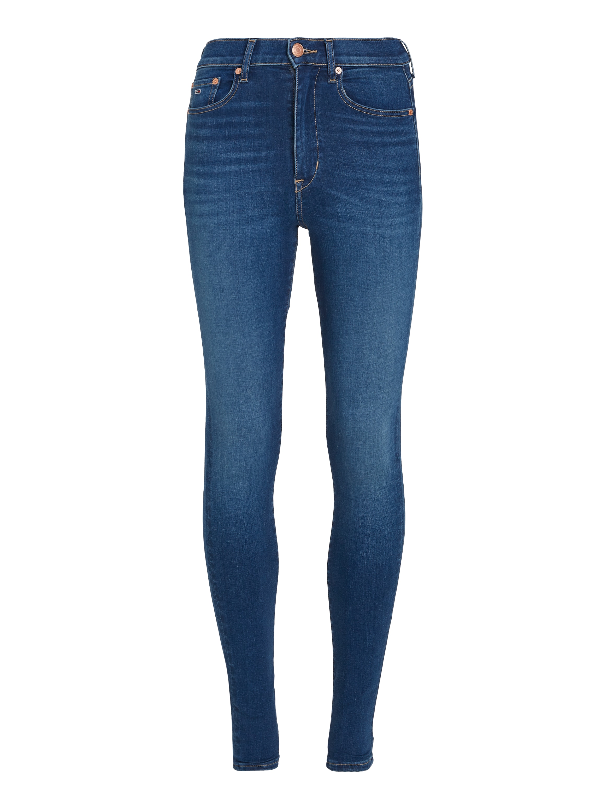 Tommy Jeans Bequeme Jeans »Sylvia Skinny Slim Jeans Hohe Leibhöhe«, mit Ledermarkenlabel