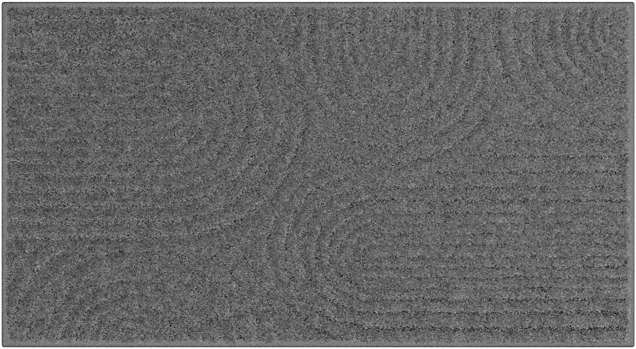 my home Badematte »Yves«, rutschhemmend beschichtet, strapazierfähig, Badteppich, modernes Skandi-Design, mit Hoch-Tief-Effekt
