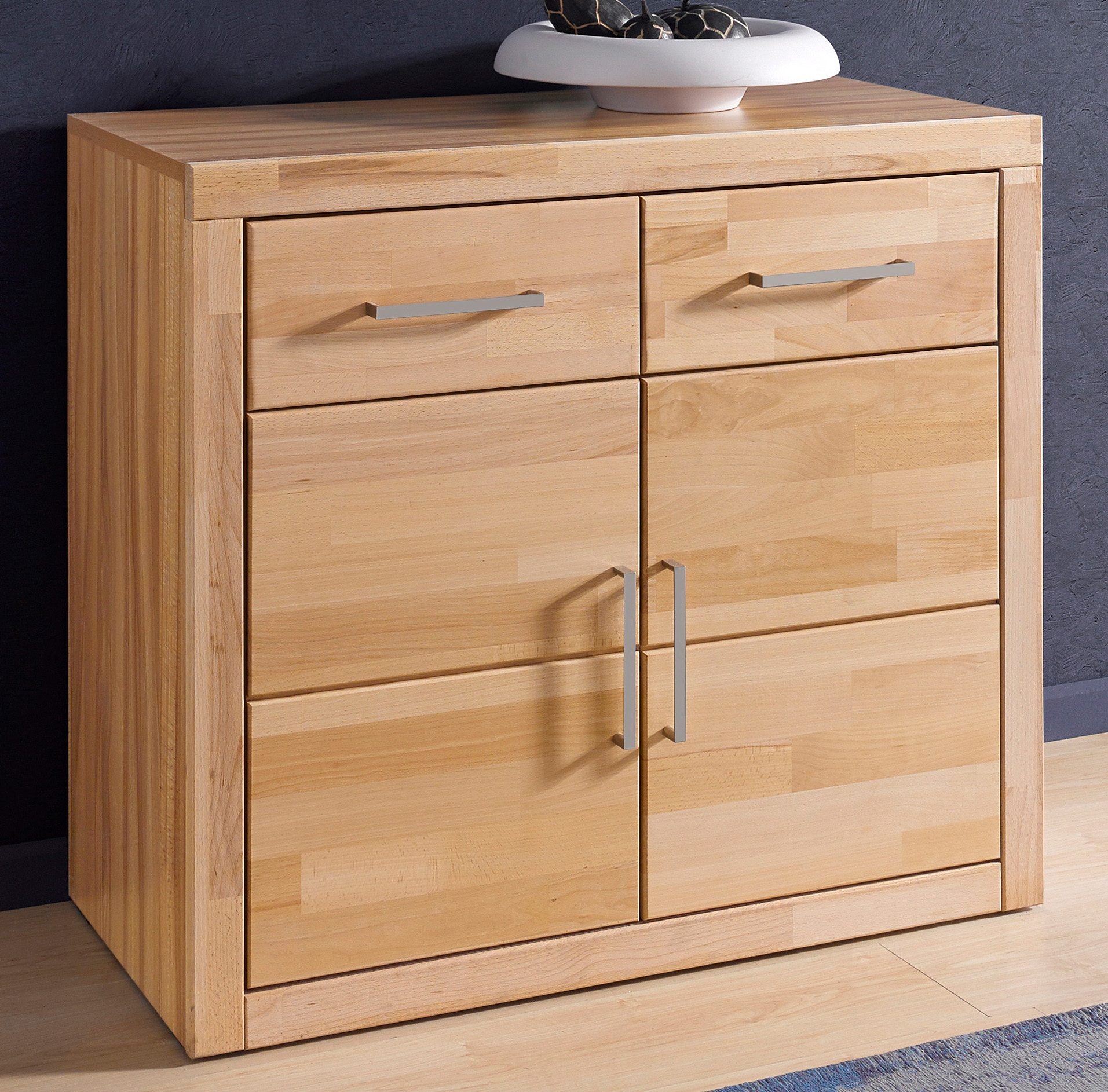 Home affaire Kommode »Logo,90cm breit,42 cm tief, Fronten Massivholz,2 Türe günstig online kaufen