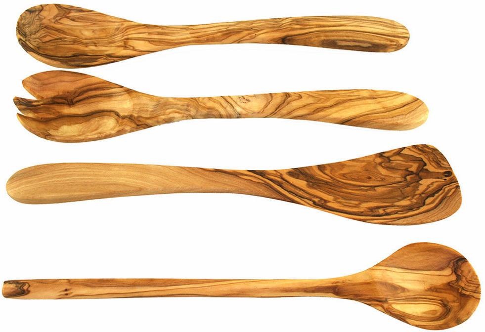 Olivenholz-erleben Kochbesteck-Set »aus naturbelassenem Olivenholz«, (Set, günstig online kaufen