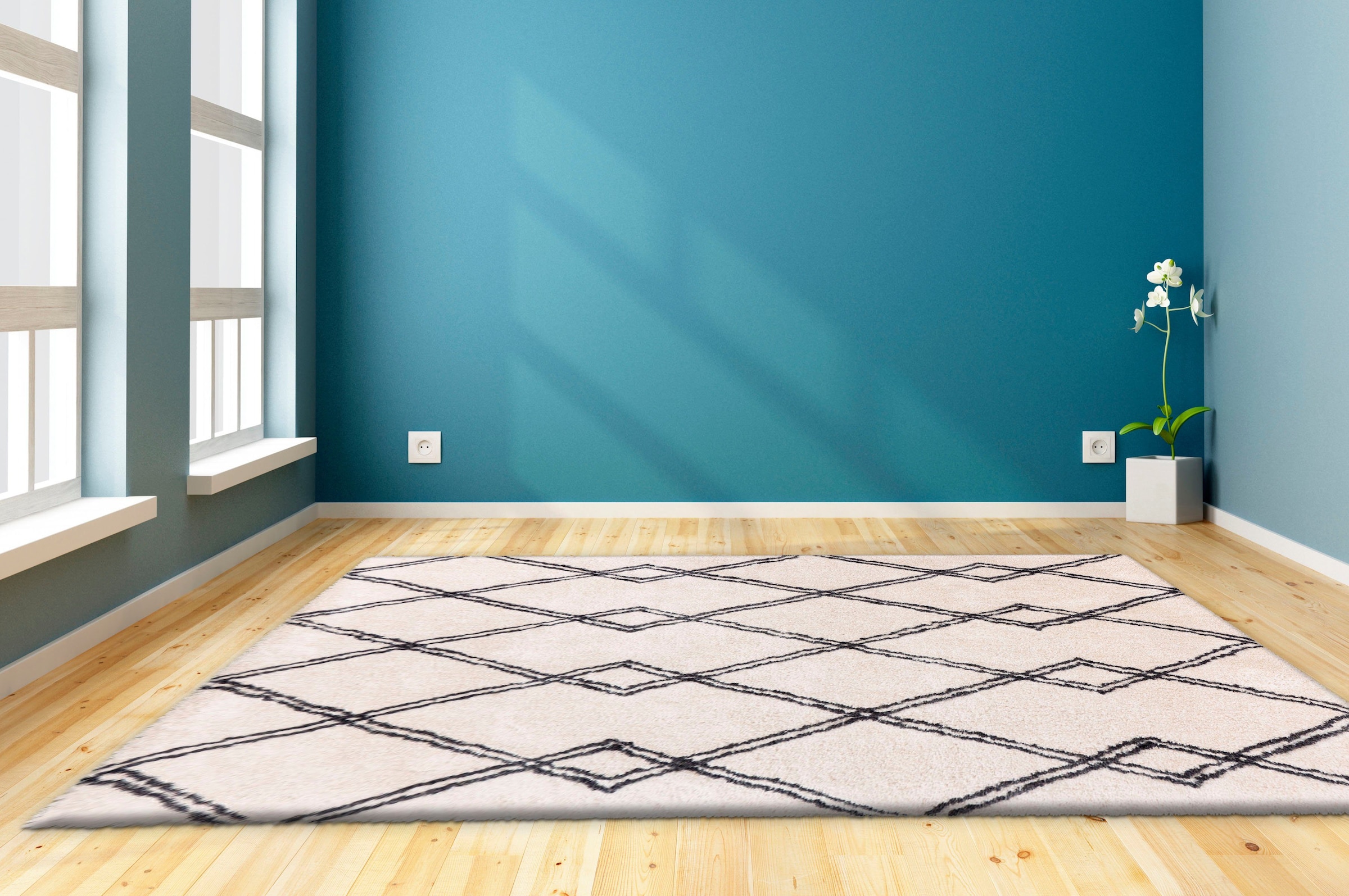 my home Hochflor-Teppich »Alva«, rechteckig, 27 mm Höhe, Wohnzimmer