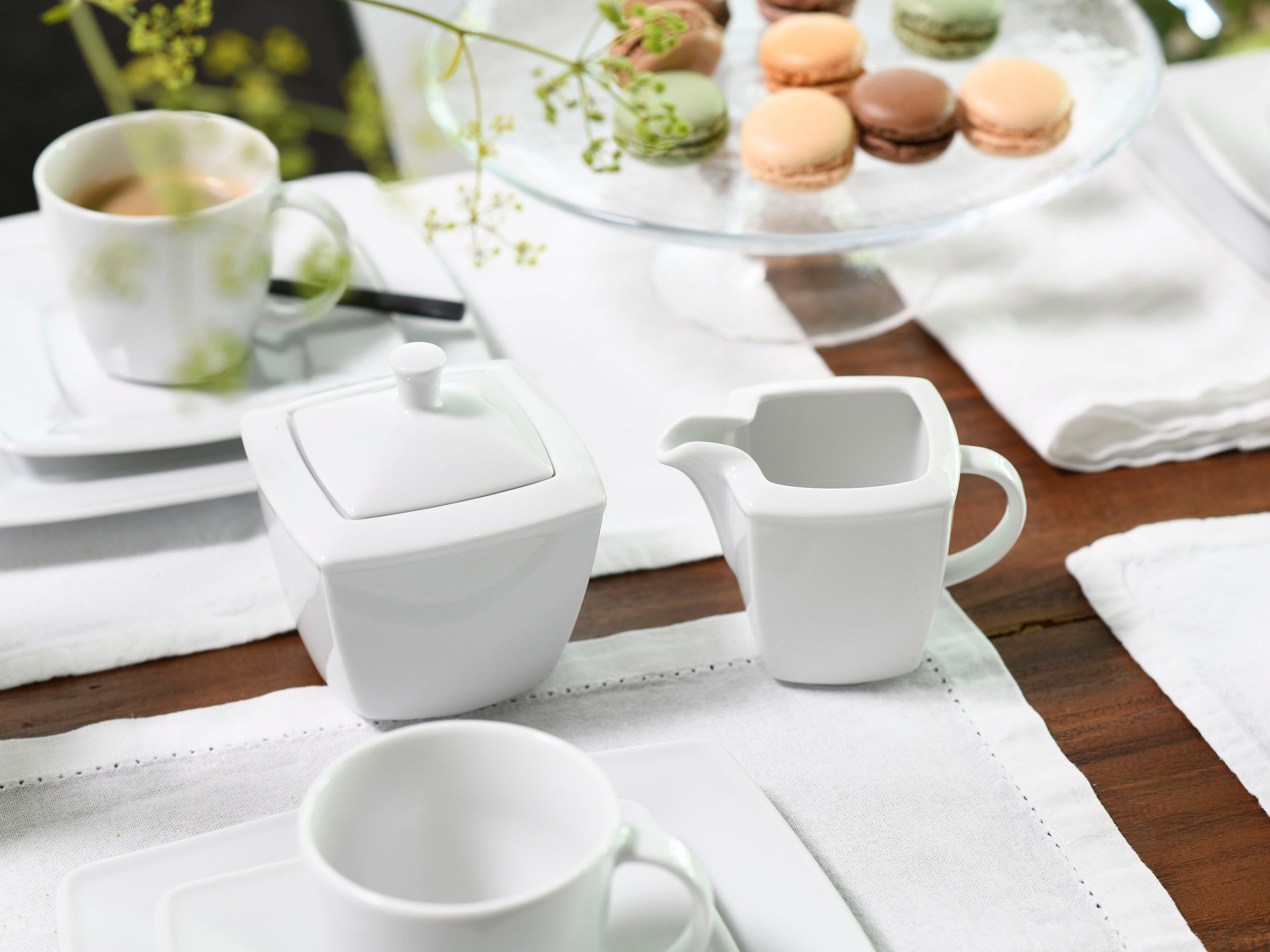 CreaTable Milch- und Zuckerset »Victoria Weiss«, (Set, 2 tlg.), klassisch weiß für den täglichen Gebrauch
