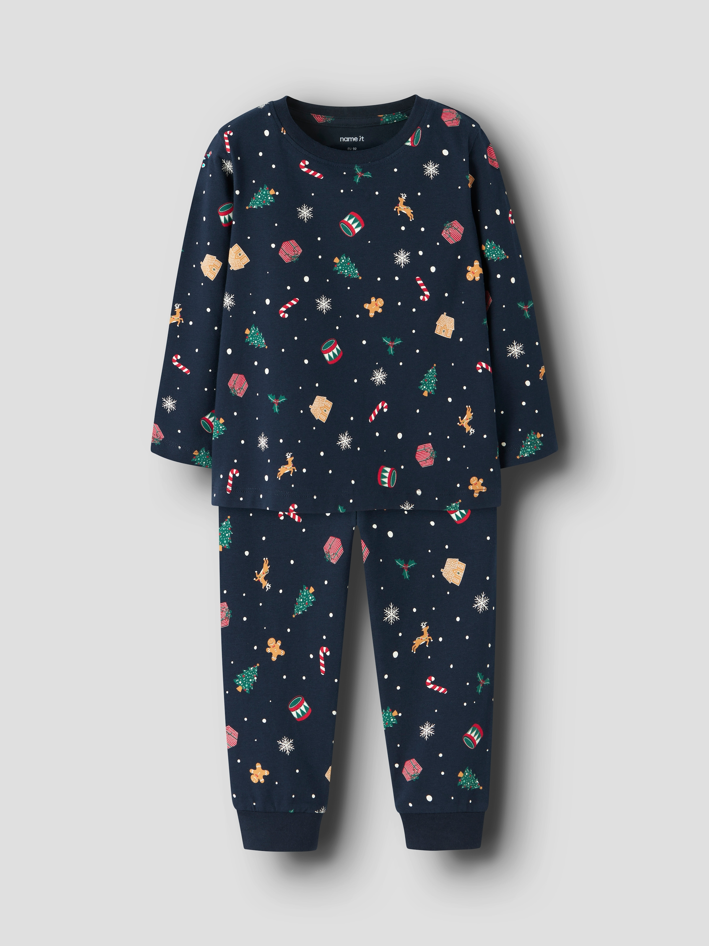 Name It Schlafanzug »NMNVISMAS LS NIGHTSET« Set, 2 tlg.