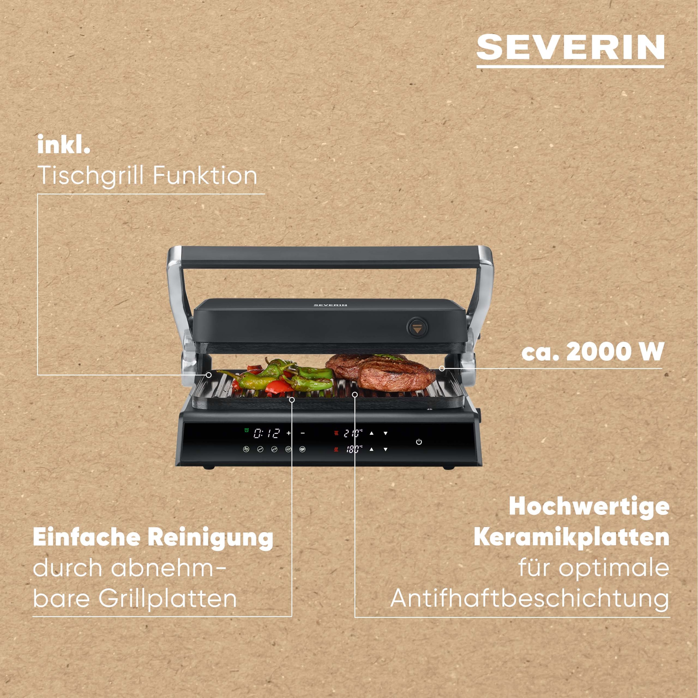 Severin Kontaktgrill »KG2399  SEVINI COMFORT« 2000 W