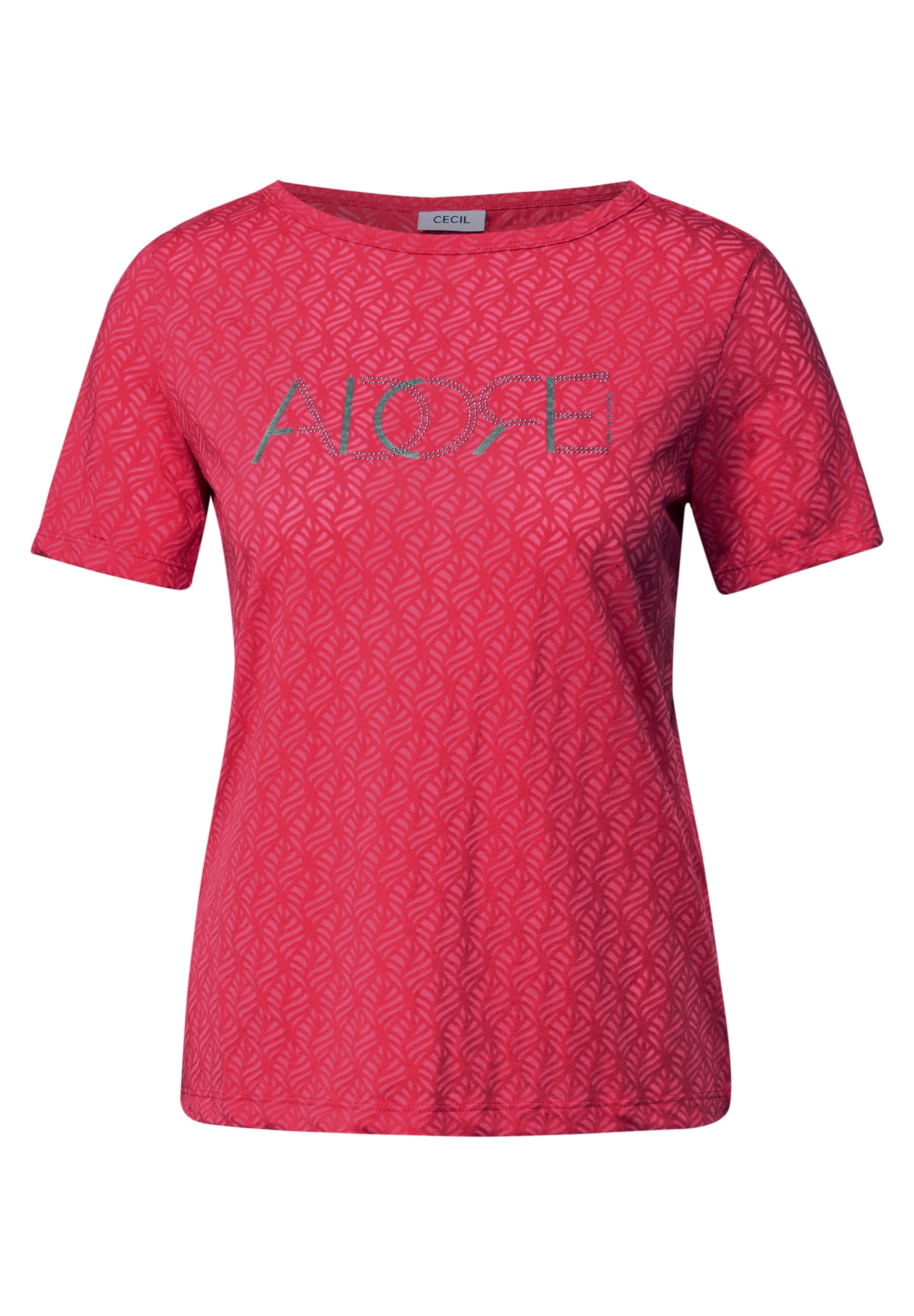 Cecil T-Shirt, in Ausbrenner-Optik mit Wording