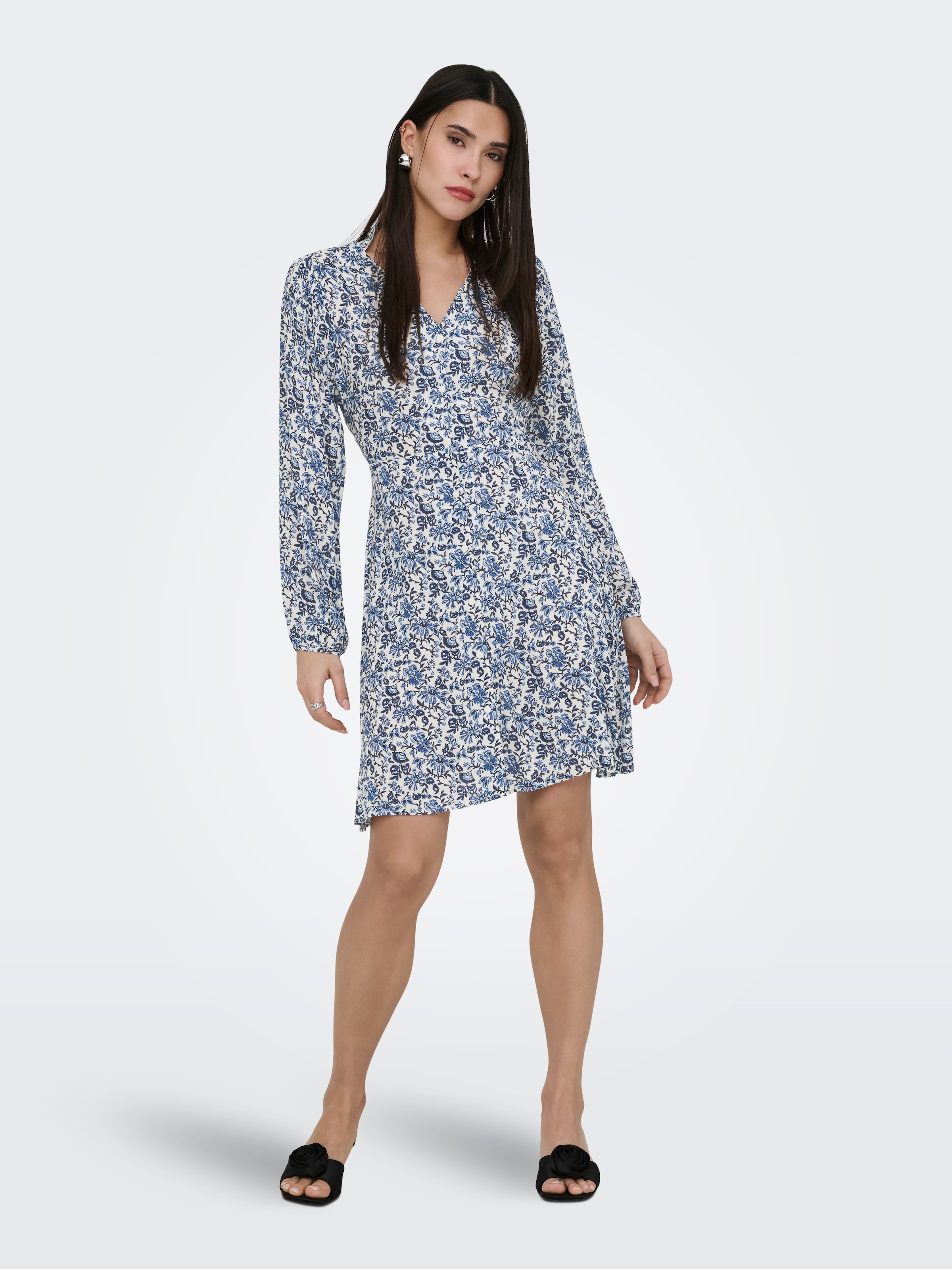 ONLY Druckkleid »ONLEVIDA L/S SHORT DRESS WVN NOOS«