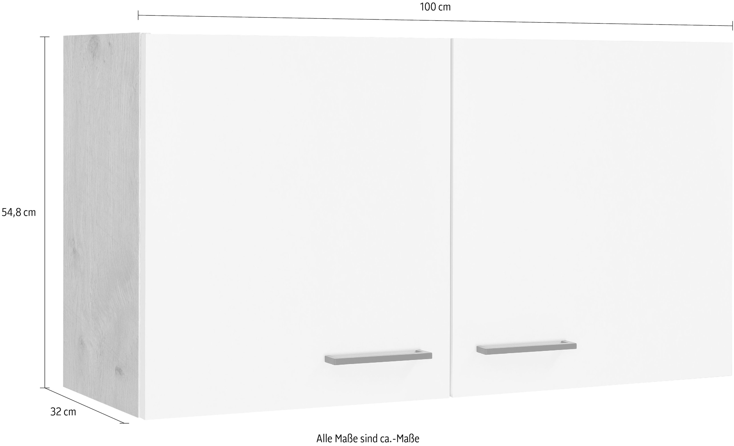 Flex-Well Hängeschrank »Vintea«, (B x H x T) 100 x 54,8 x 32 cm, mit Metallgriffen