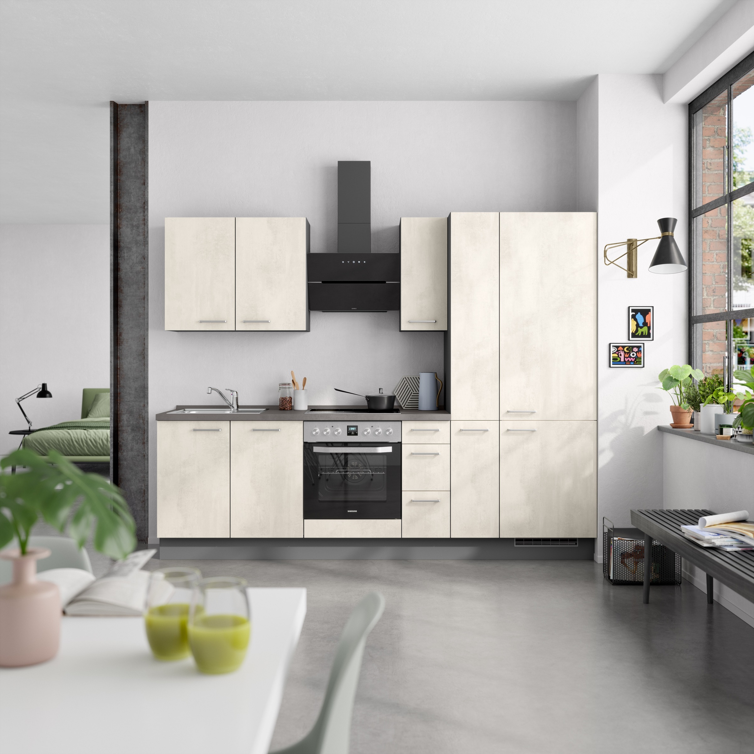 nobilia® Küchenzeile »"Riva II"«, vormontiert, Ausrichtung wählbar, Breite 270 cm, wahlw. mit E-Geräten