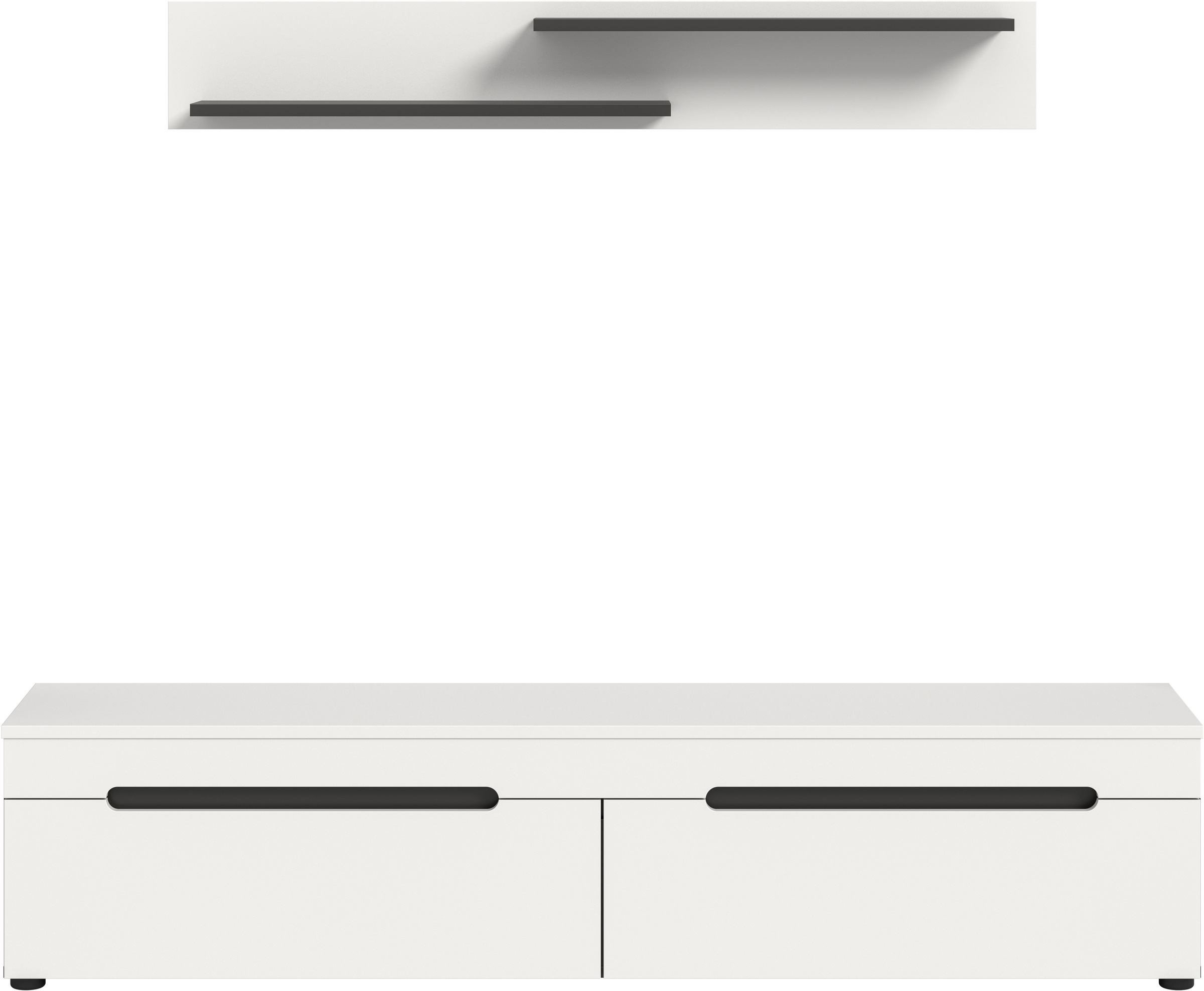 INOSIGN Wohnwand »REHAT, TOPSELLER!, 2-teilig, bestehend aus: Wandboard und Lowboard«, (2 St., Lowboard (170x38x33 cm) stehend & hängend montierbar), Kombination, Anbauwand, Set, Wohn-Set, Wohnzimmer-Set, Schrankwand