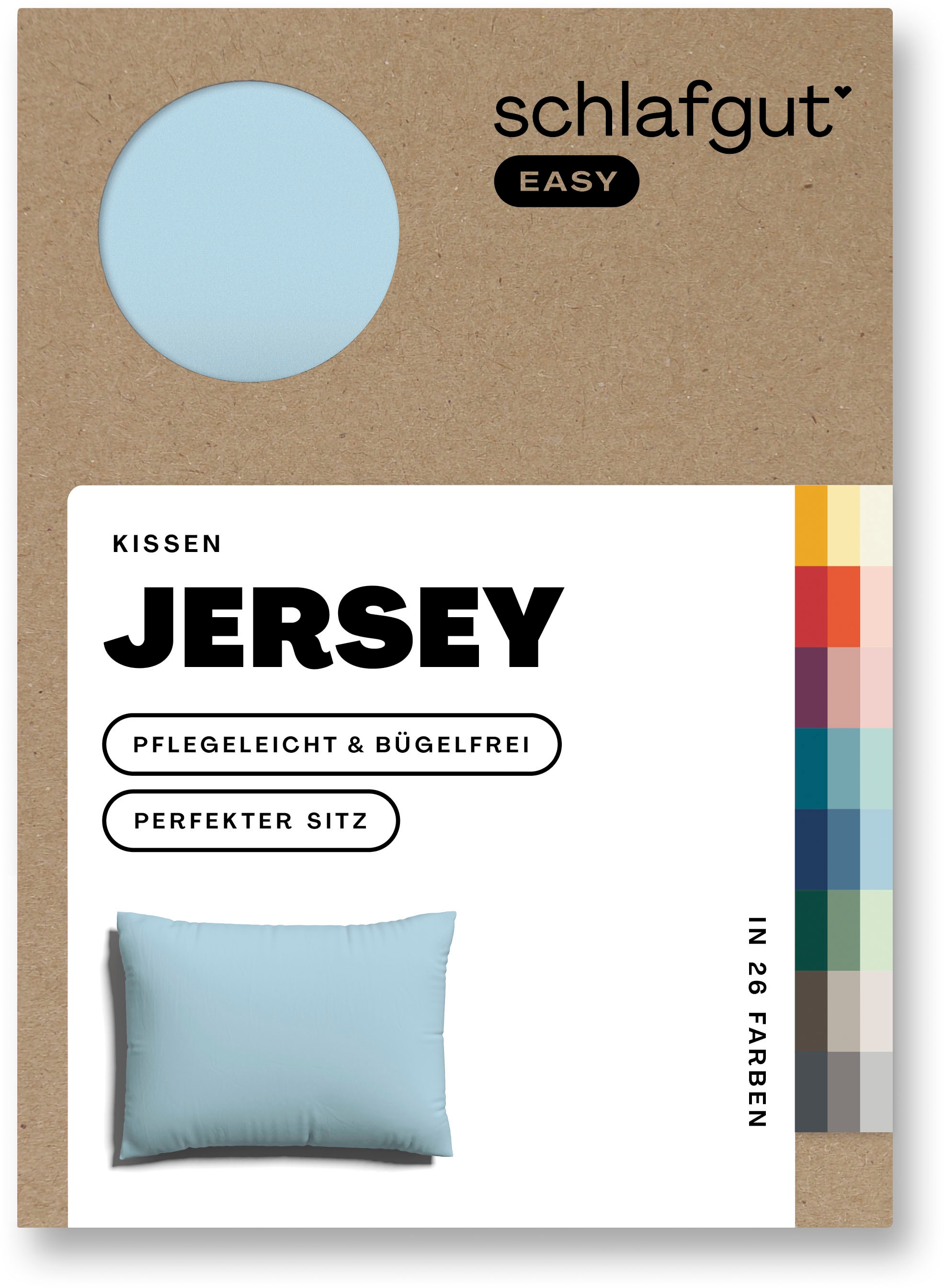 Schlafgut Kissenbezug »EASY Jersey«, (1 St.), Kissenhülle mit Reißverschluss, weich und saugfähig, Kissenbezug