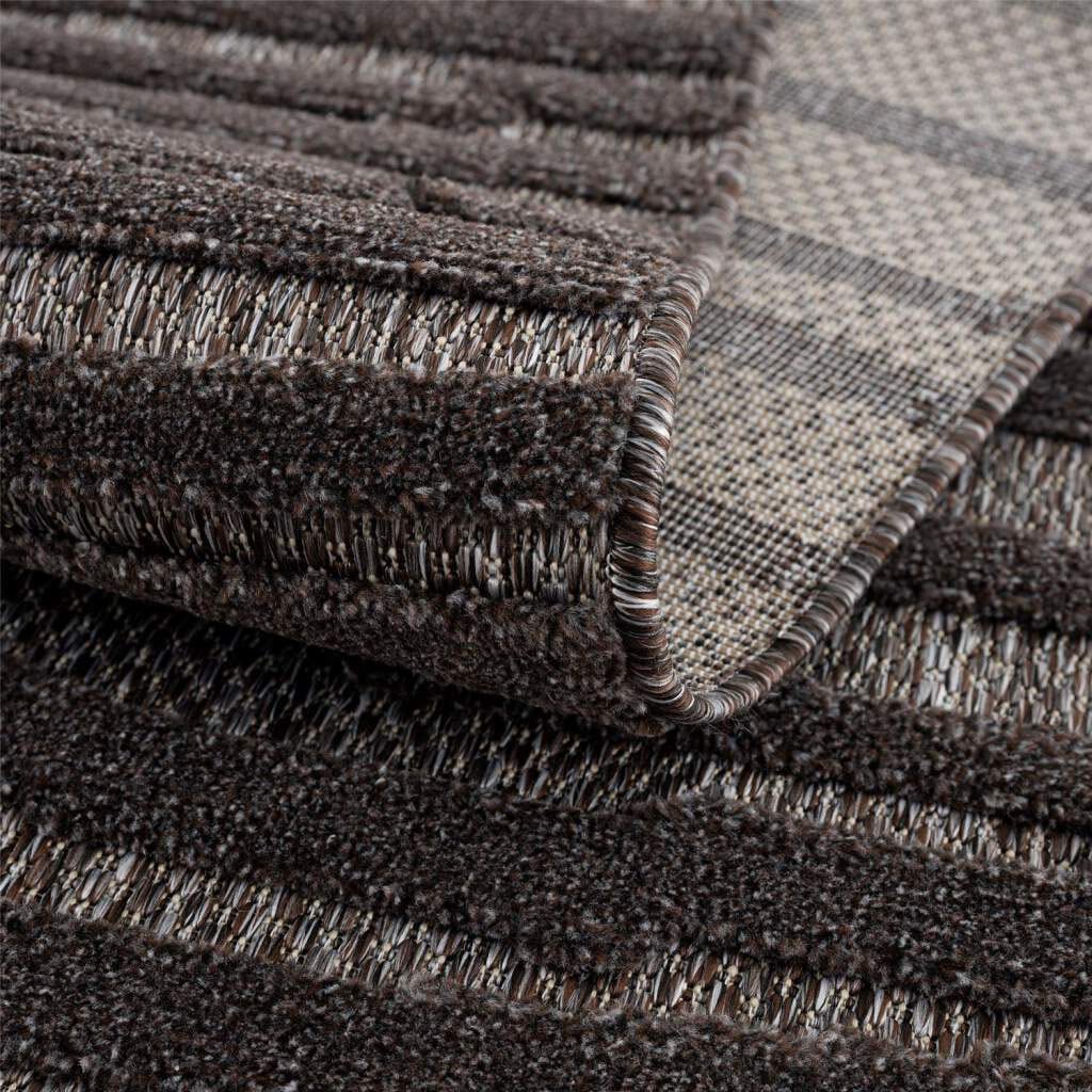 Carpet City Teppich »In-& Outdoorteppich Santorini 58394, 3D-Effekt, Streifen«, rechteckig, 5 mm Höhe, Wetterfest & UV-beständig für Terrasse, Balkon, Küche, Flur