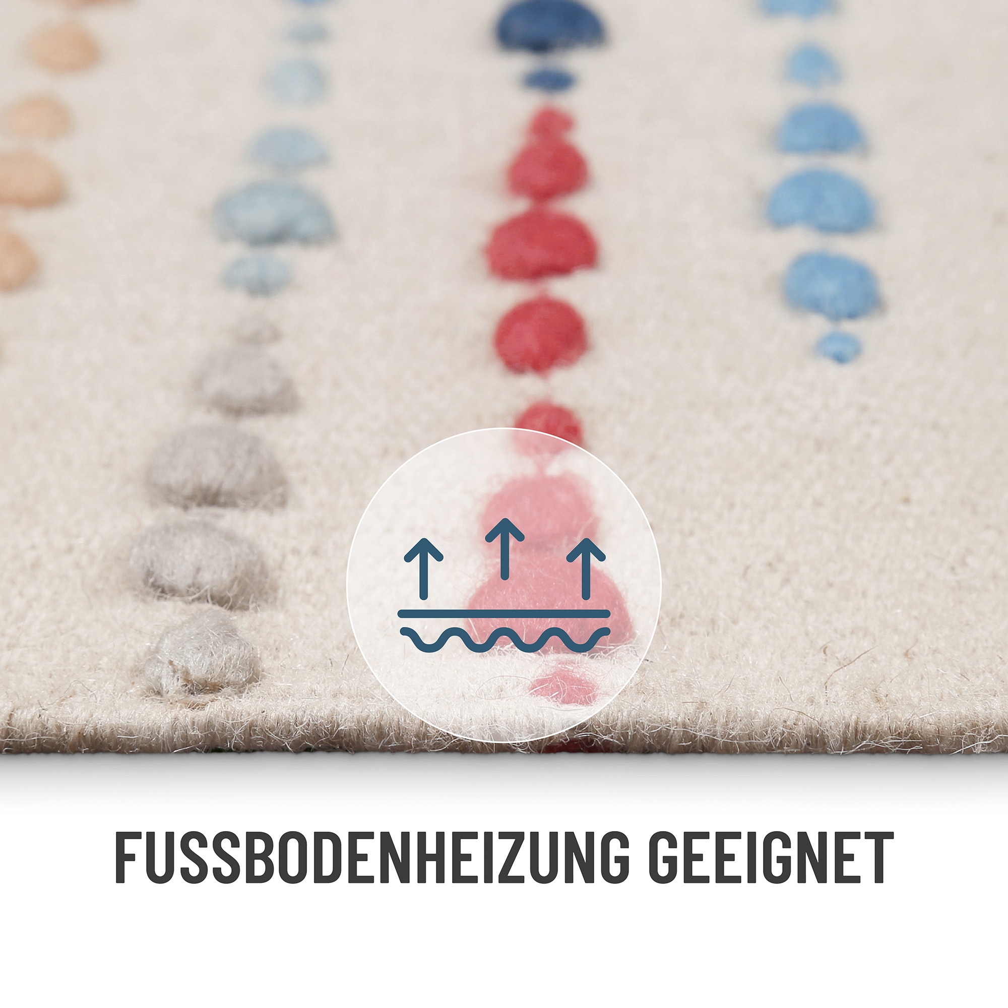 Wecon home Teppich »Maddie«, rechteckig, 11 mm Höhe, handgewebt, robust, strapazierfähig, skandinavisch, Naturfaser