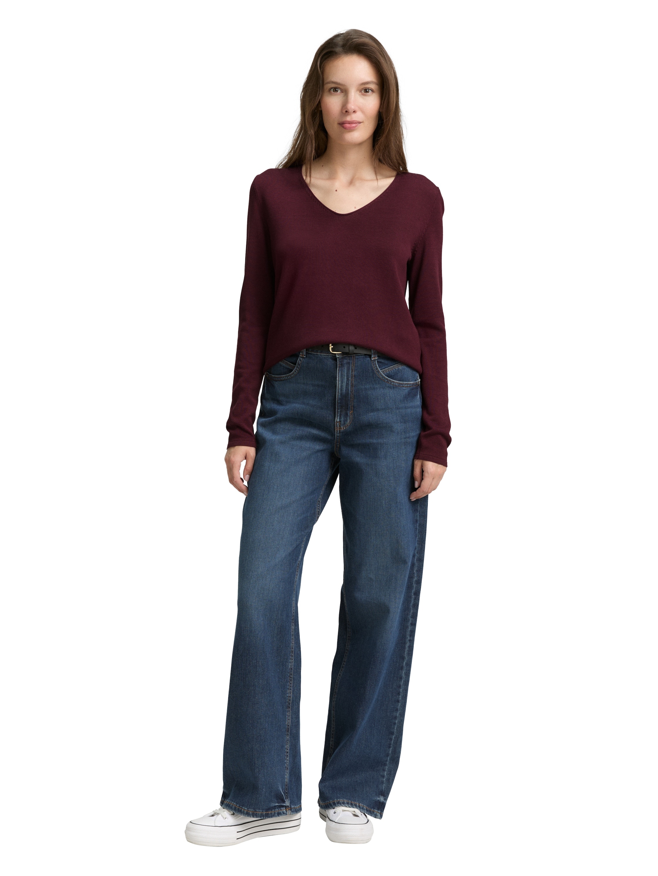 TOM TAILOR V-Ausschnitt-Pullover