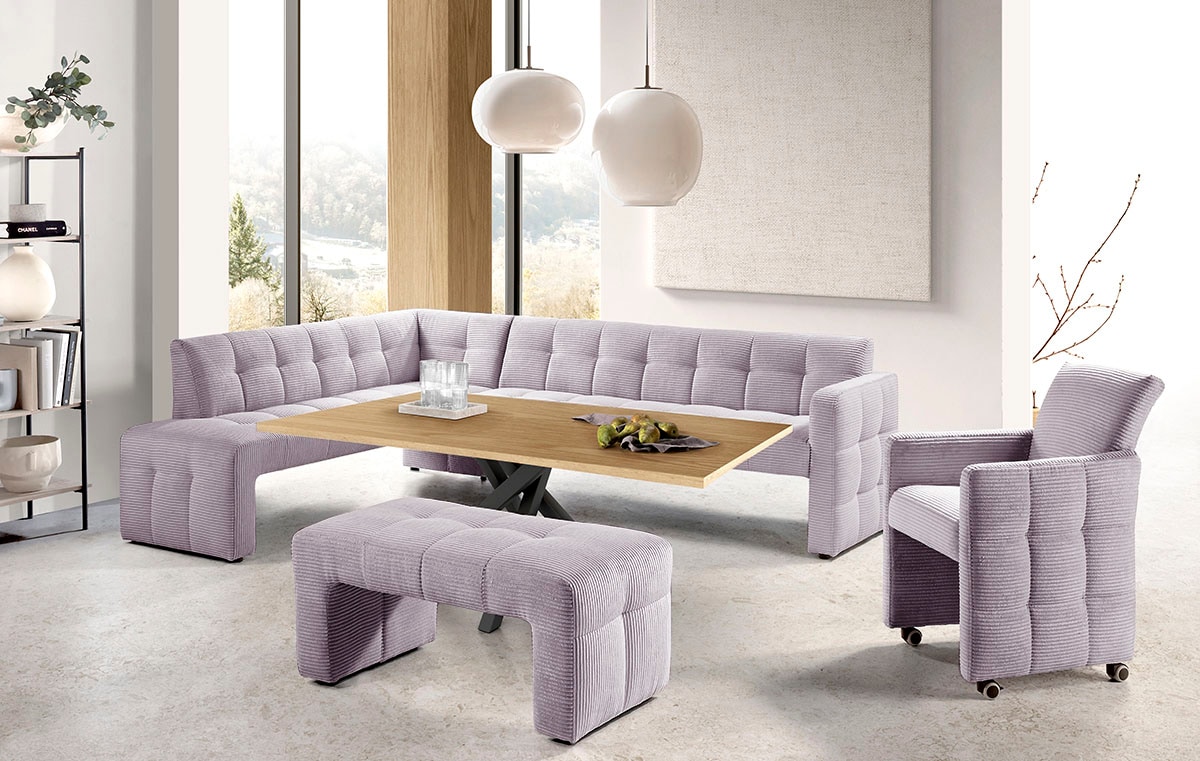 exxpo - sofa fashion Essbank »Barista, bequem und elegant, hohe Bodenfreiheit«, Eckbank Barista bequem und elegant, hochwertige Detailverarbeitung