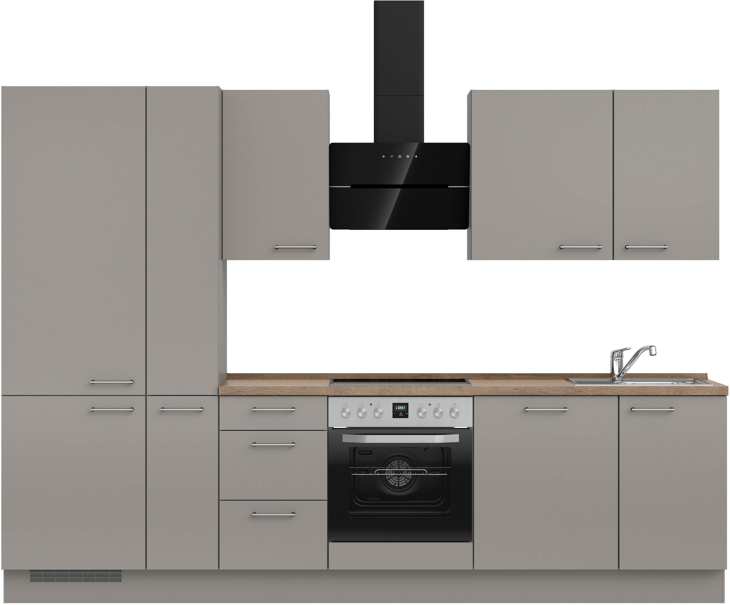 nobilia® Küchenzeile »"Laser II", Ausrichtung wählbar, Breite 300 cm« vormo günstig online kaufen