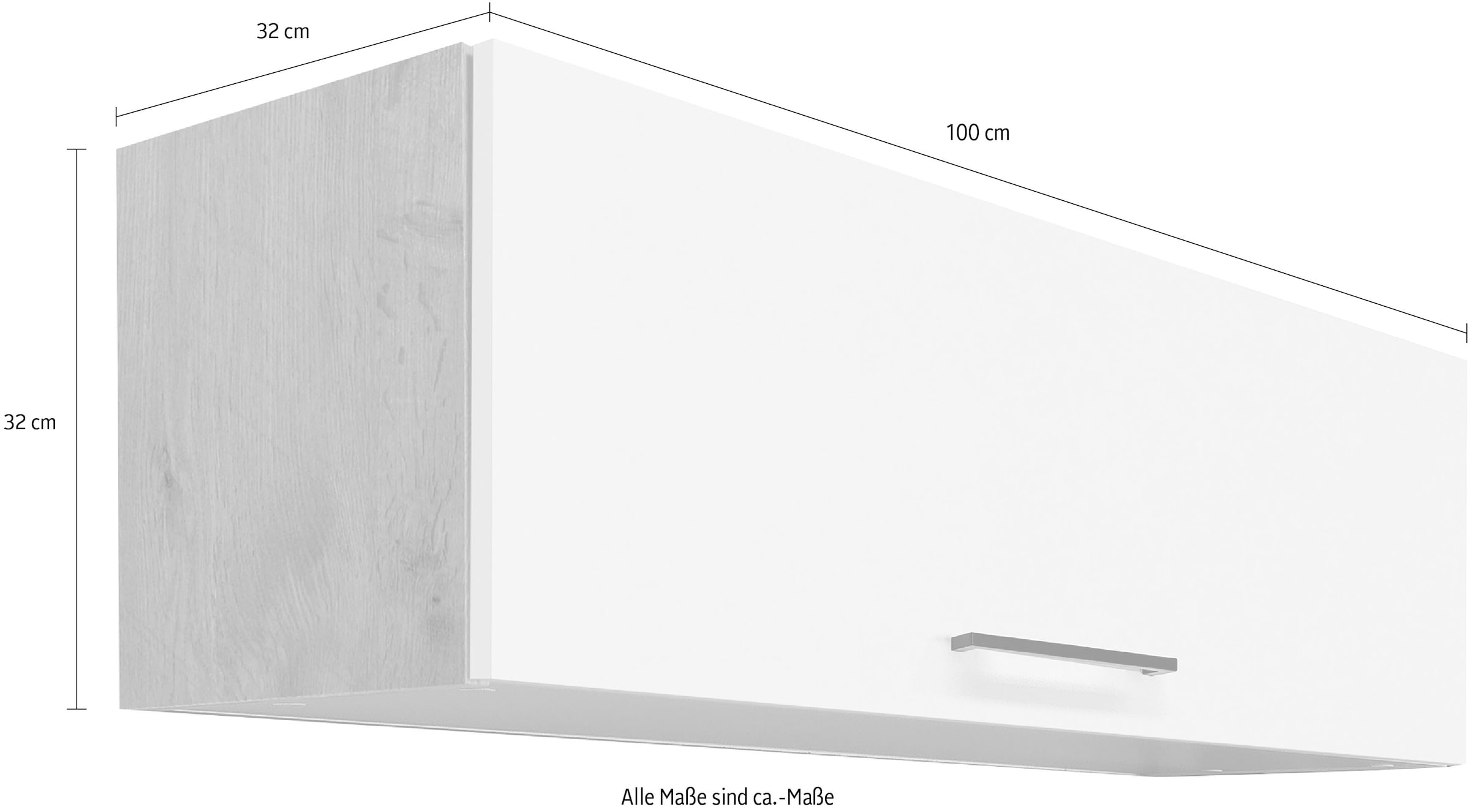 Flex-Well Klapphängeschrank »Vintea«, (B x H x T) 100 x 32 x 32 cm, mit  Klappe online kaufen