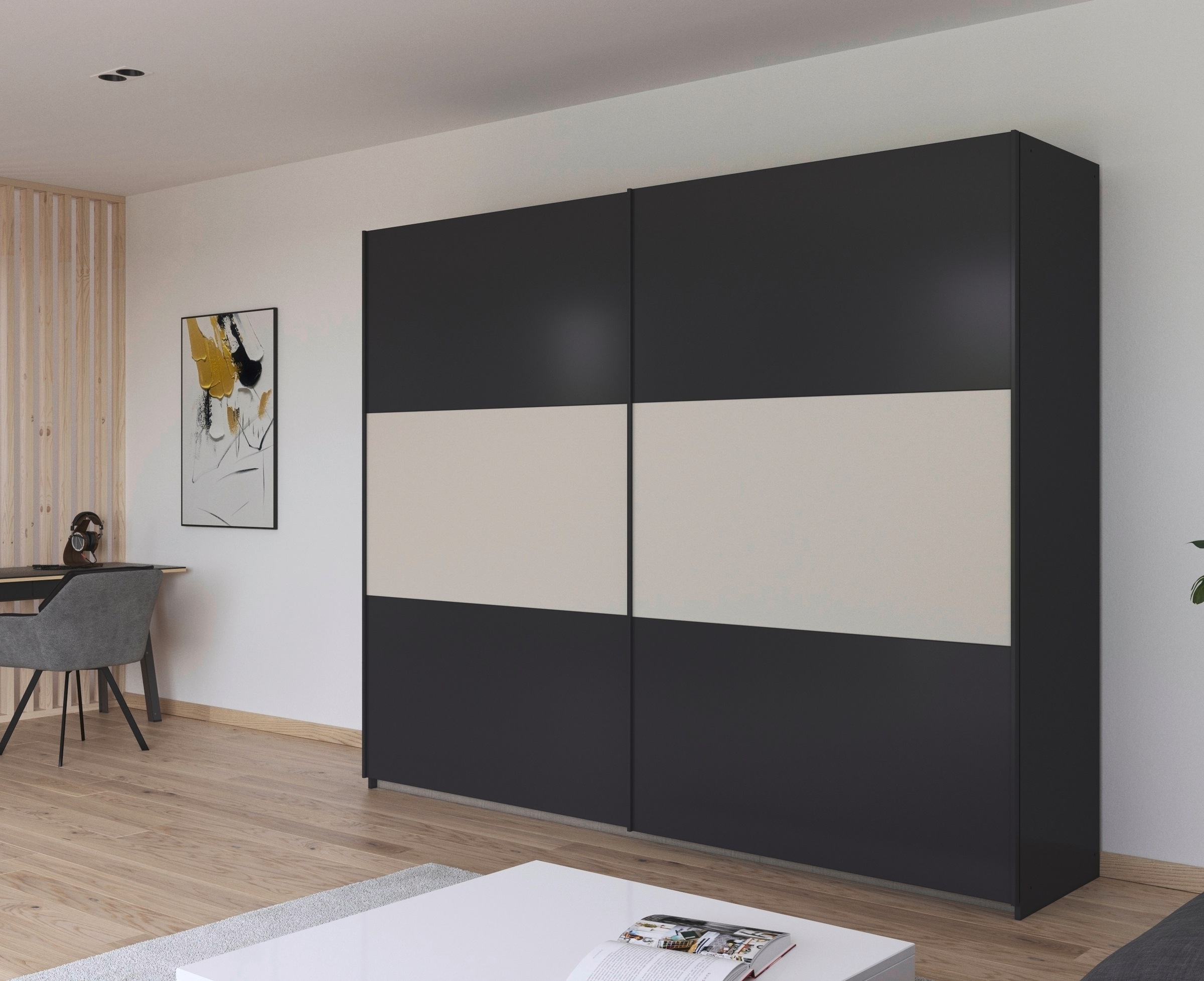 rauch Schwebetürenschrank »Kleiderschrank Schrank Garderobe Garderobenschrank Wäscheschrank NEO«, (in 3 verschiedenen Ausstattungen BASIC/CLASSIC/PREMIUM), mit großzügigem Stauraum und vielfältigen Farbkombinationen