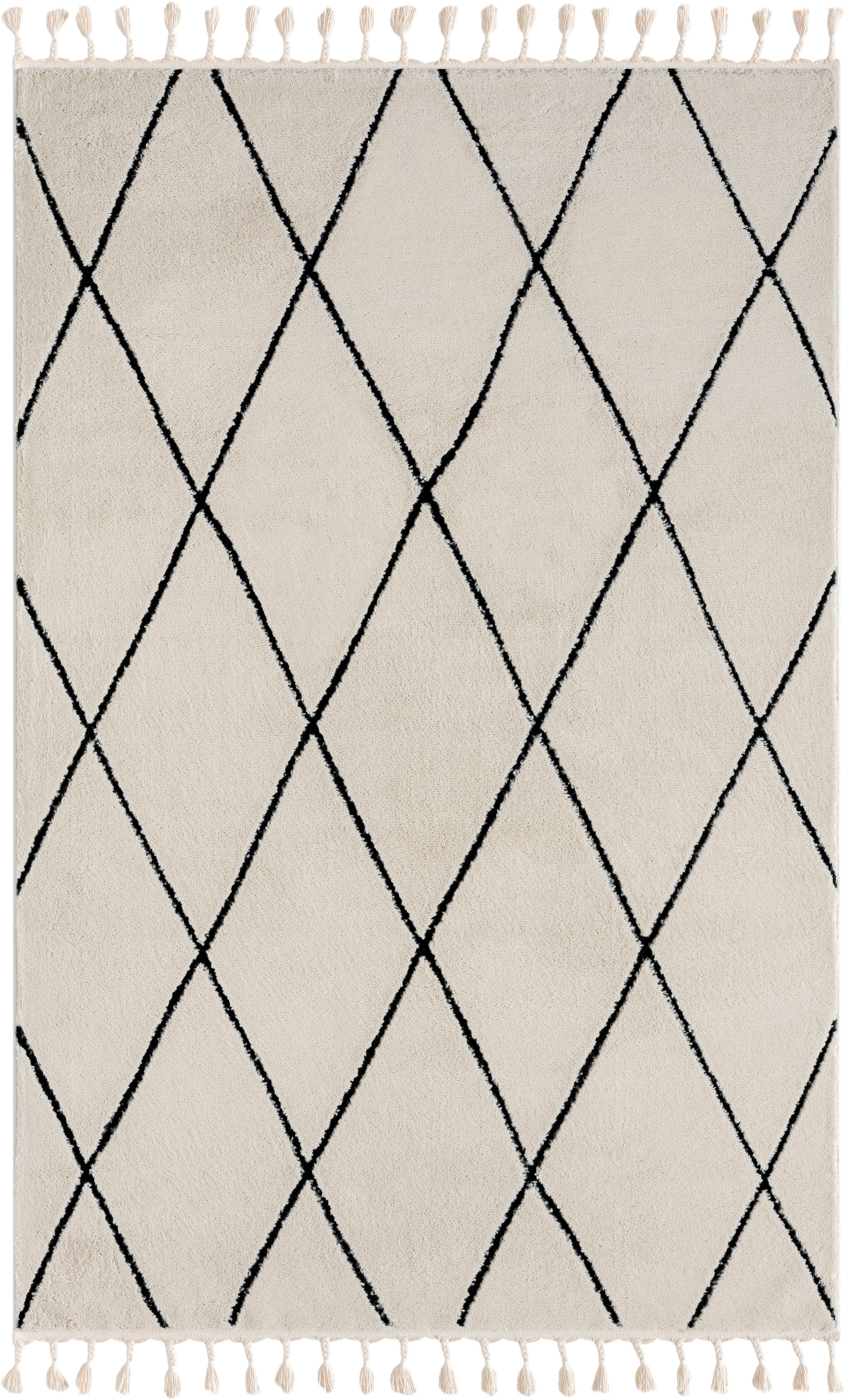 Myflair Möbel & Accessoires Hochflor-Teppich »Moroccan Diamond«, rechteckig, 24 mm Höhe, modern, marokkanisches Design, Rauten Muster, weich durch Hochflor