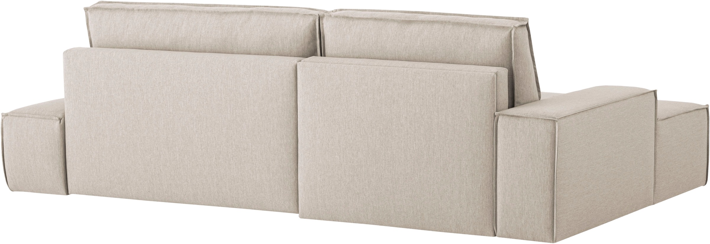 Home affaire Ecksofa »SHERWOOD, Schlafsofa in L-Form offen (275cm), Cord, Leinenoptik«, Schlaffunktion und Bettkasten, Kedernaht, hoher Sitz- & Liegekomfort