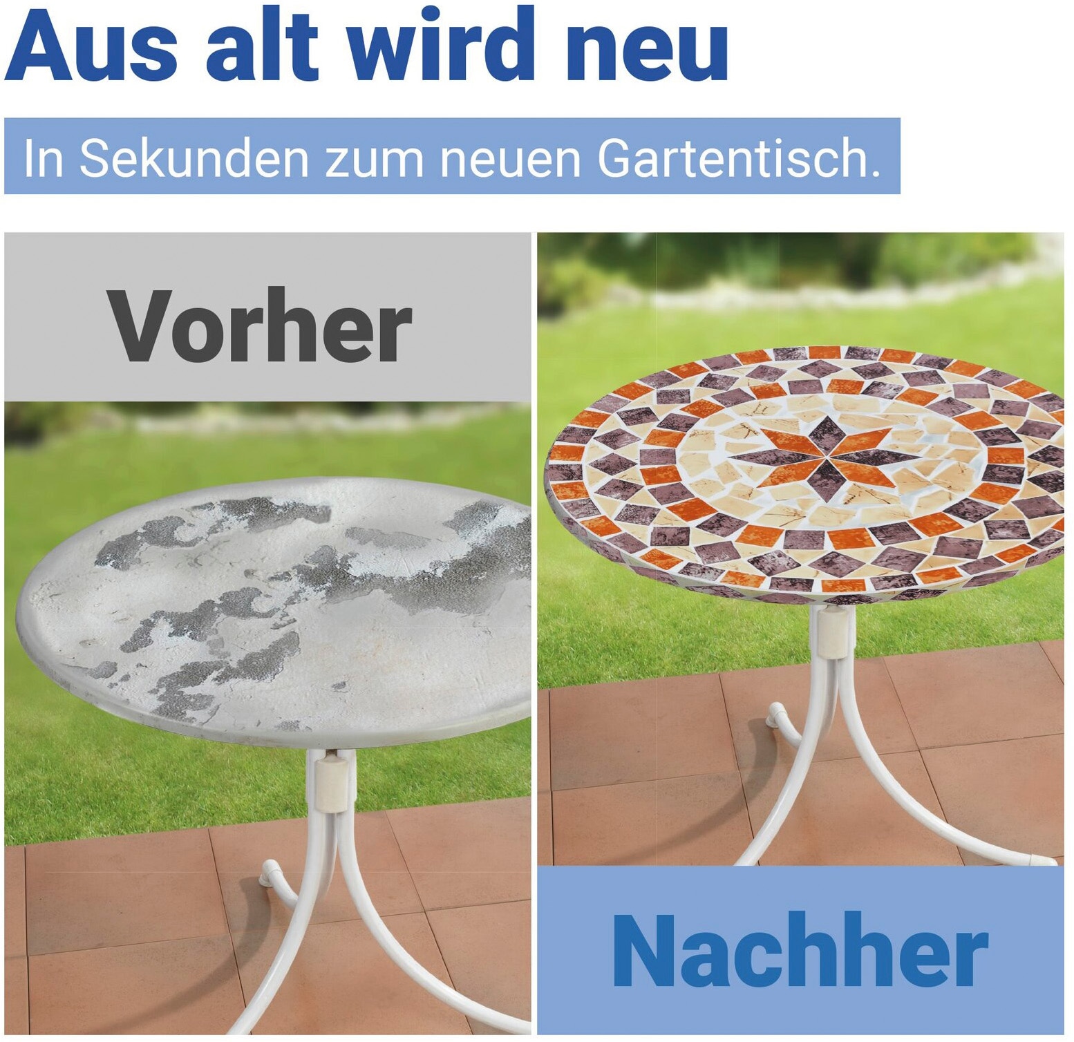 Maximex Gartentischdecke »Spann-Tischdecke Mediterran« Ø 85-105 cm, abwaschbar, wetterfest