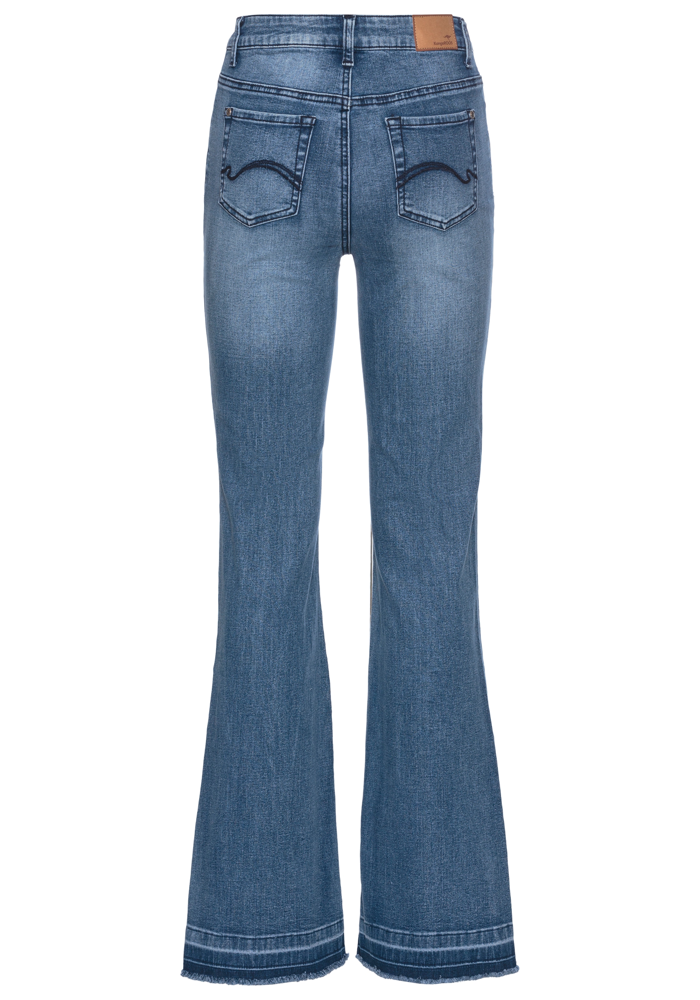 KangaROOS Weite Jeans, Flare Weite Jeans High Waist