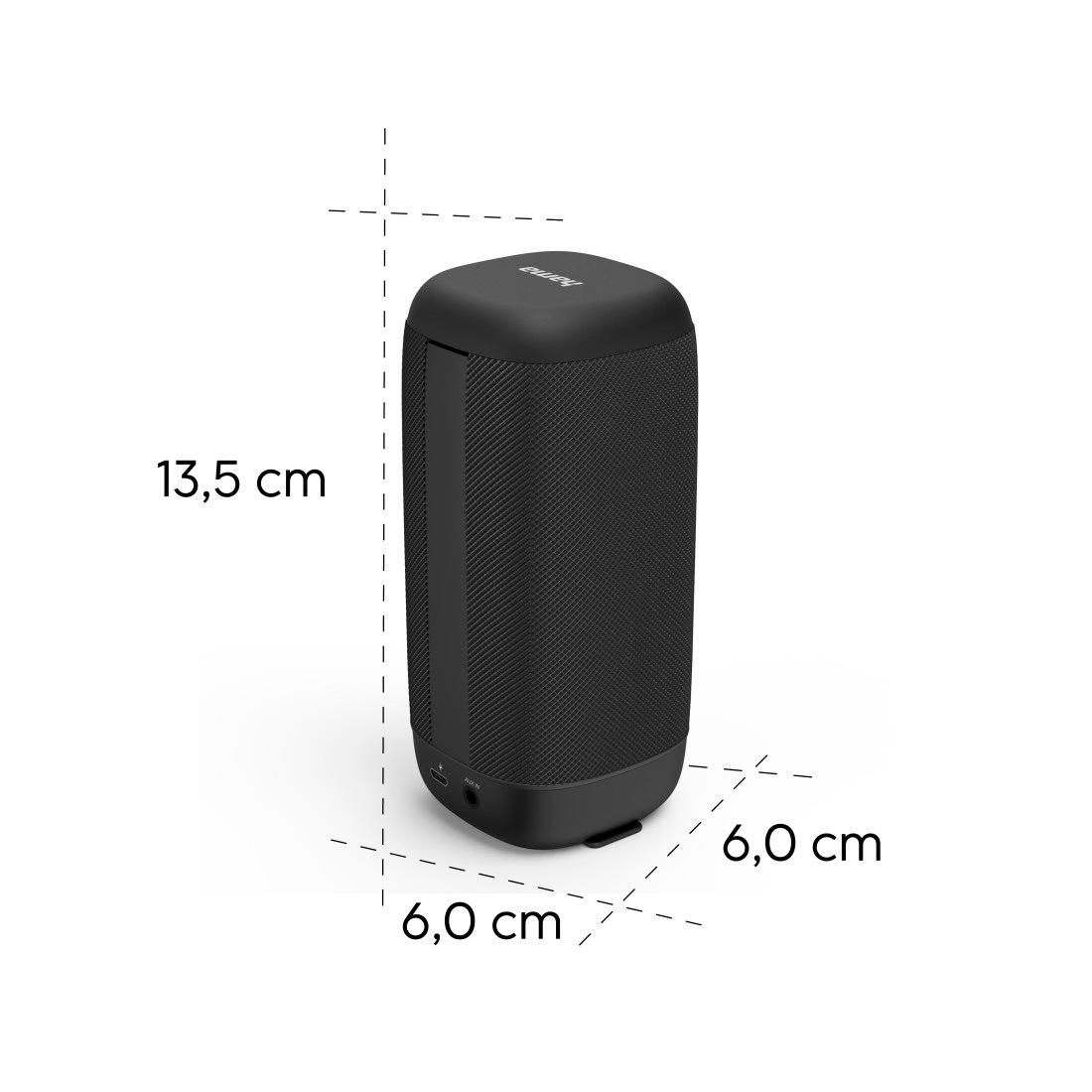 Hama Bluetooth-Lautsprecher »Bluetooth-Lautsprecher mit True-Wireless und Freisprechfunktion« ( Freisprechfunktion | Kabellos | Ladestandsanzeige | Wireless-Audio-Streaming ) True-Wireless, 12 Std. Akkulaufzeit, Freisprechen, Aux-In