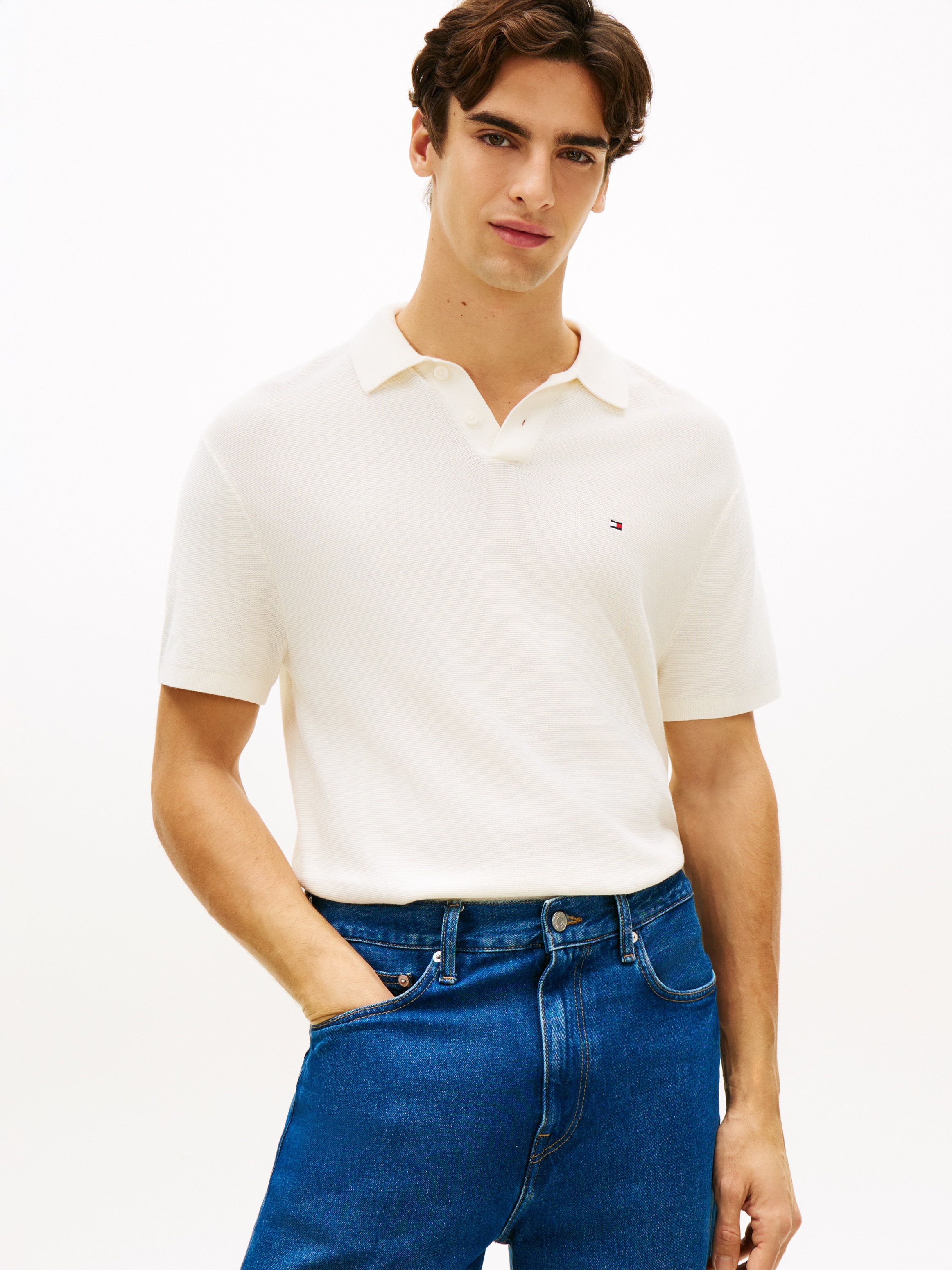 Tommy Hilfiger Polokragenpullover »COOL TOUCH STRUCTURE« Regular fit mit Polokragen