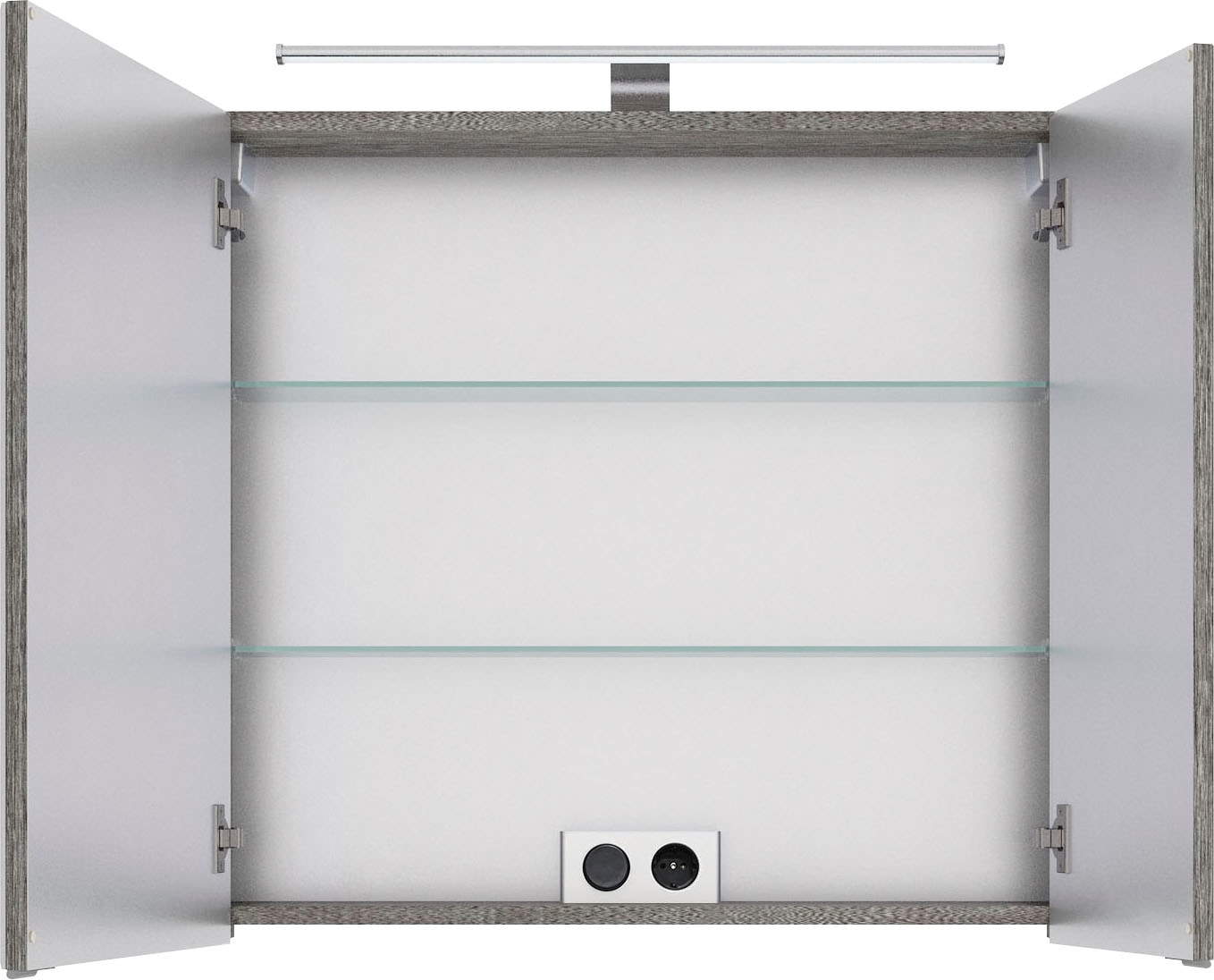 Saphir Badmöbel-Set »6005 Sprint 3-teilig, Keramik-Waschtisch mit LED-Spiegelschrank«, (4 St.), Unterschrank, inkl. Türdämpfer, 3 Türen, 3 Schubladen, Bad-Set