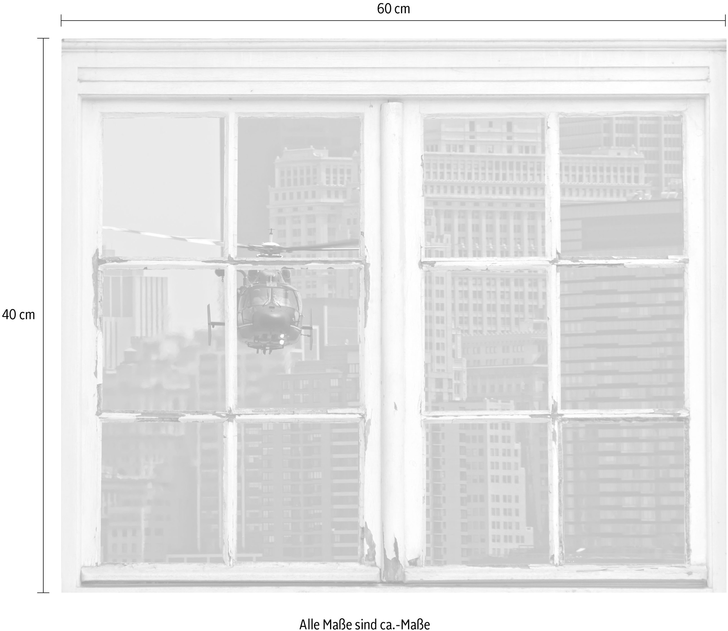 queence Wandsticker »Hubschrauber«, Wandsticker, Wandbild, selbstklebend, Hubschrauber, New York