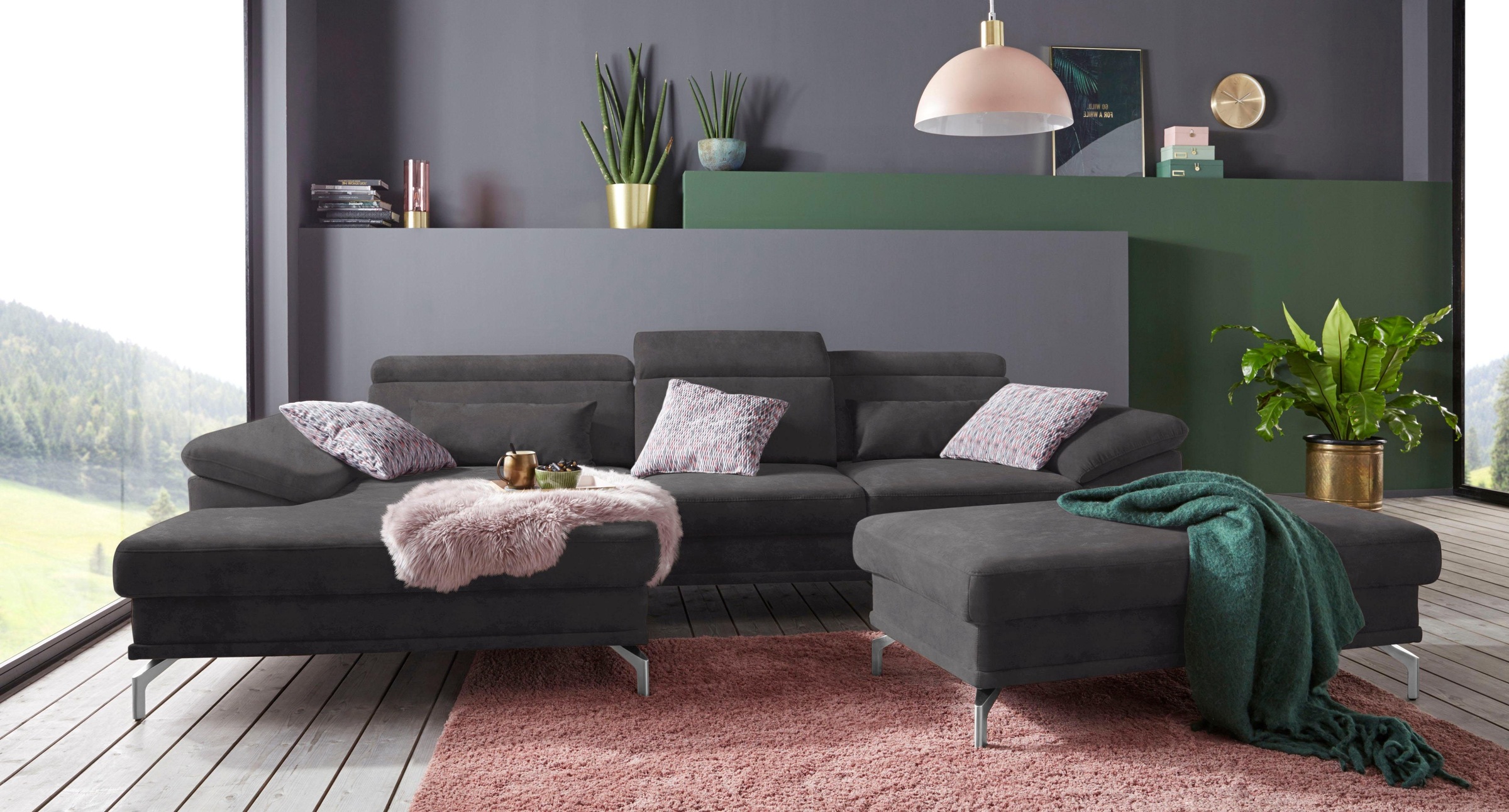 sit&more Ecksofa »Scorpio L-Form«, inklusive Sitztiefenverstellung, wahlweise mit Kopfverstellung