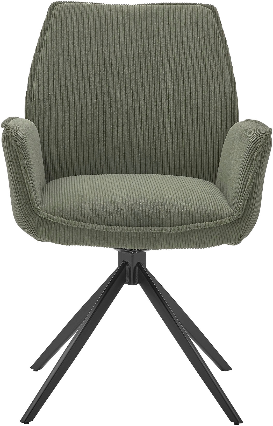 Musterring Esszimmerstuhl »Tiama«, (Set), 2 St., Cord, Stativgestell aus Eisen schwarz, 180° drehbar, Stoff Cord oder Bouclé
