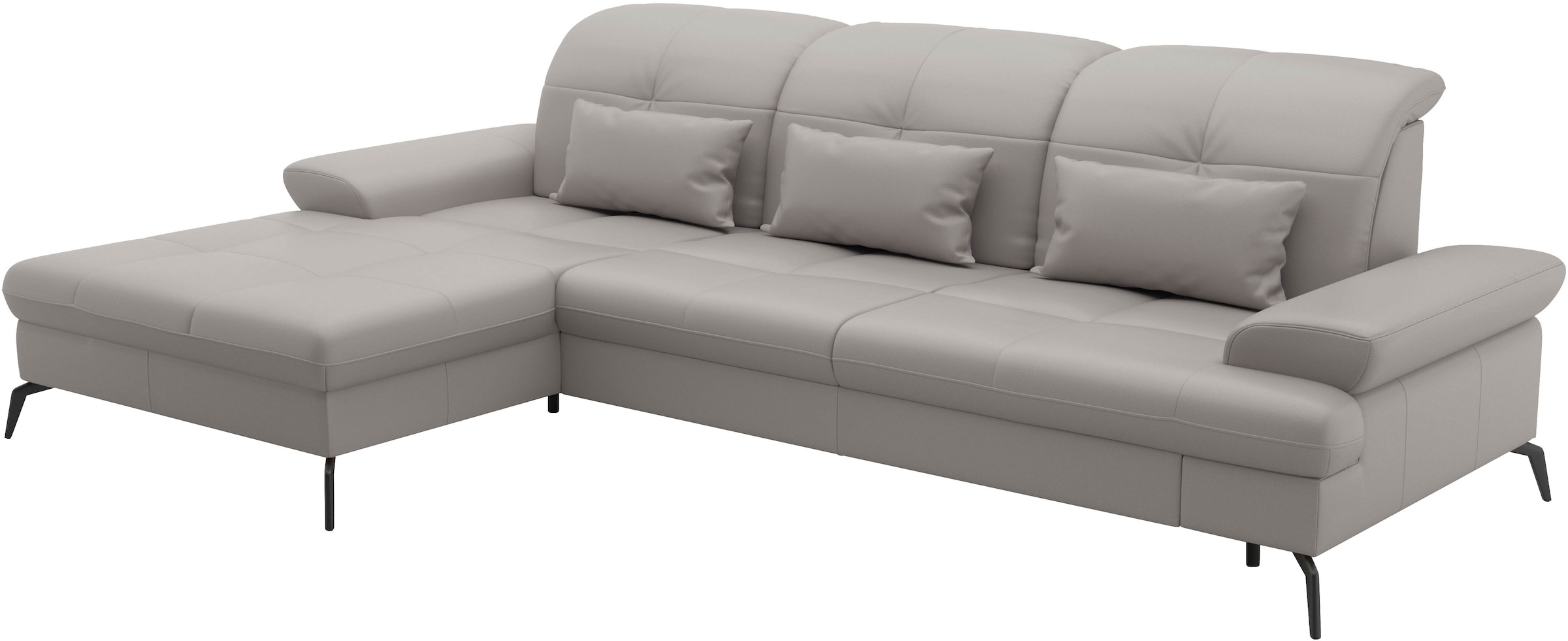 sit&more Ecksofa »Amica, L-Form, inkl. Sitztiefenverstellung & Armteilverstellung«, wahlweise mit Bettfunktion, Bettkasten und Kopfteilverstellung