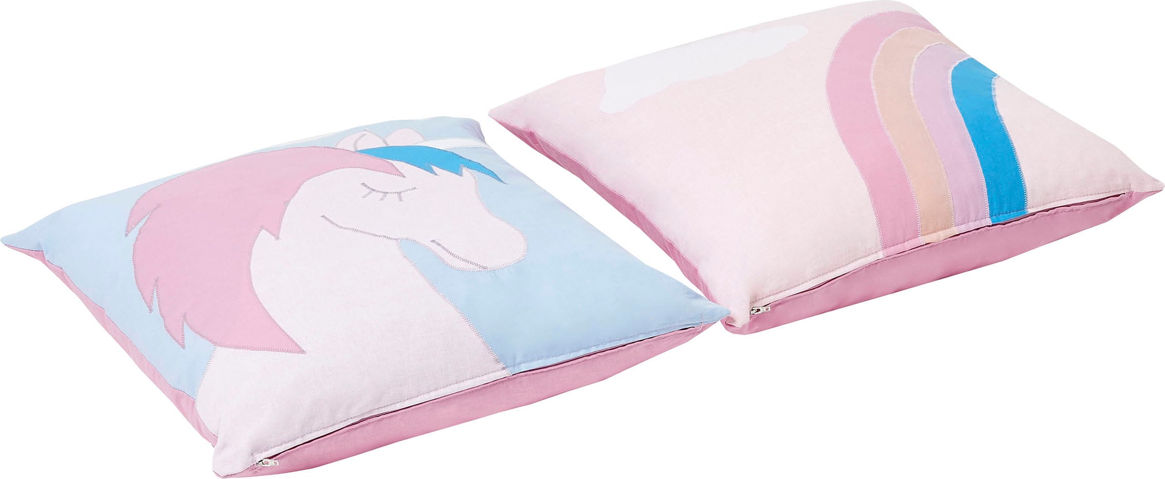 Hoppekids Dekokissen »«Einhorn»«, Zierkissen 50x50 für Kinderbett 2 St. günstig online kaufen