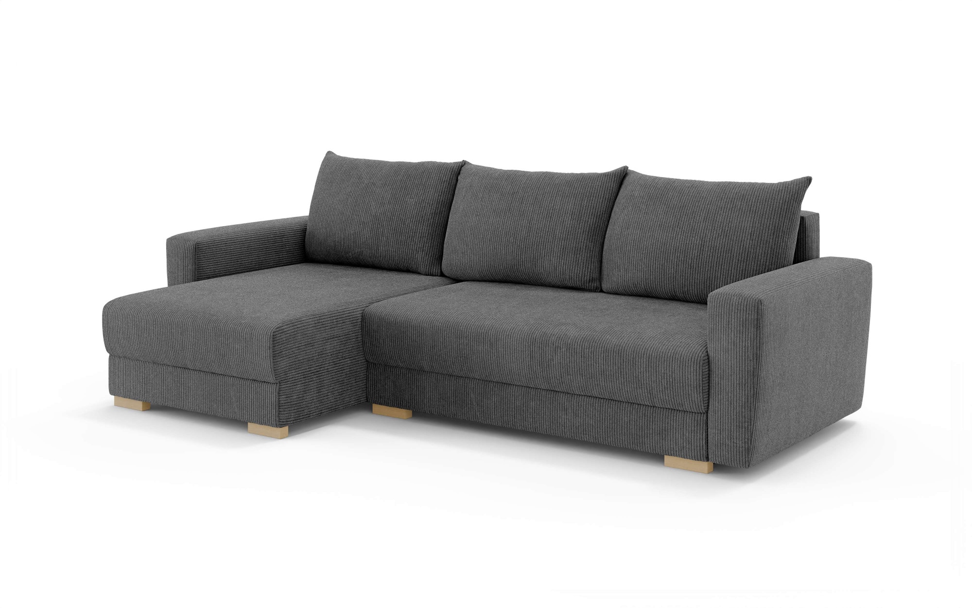 Home affaire Ecksofa »MAGHERA universell Schlafsofa mit Bettkasten, Maße B/T/H: 255/142/84cm« L-Form mit Recamiere rechts oder links montierbar, hoher Sitzkomfort