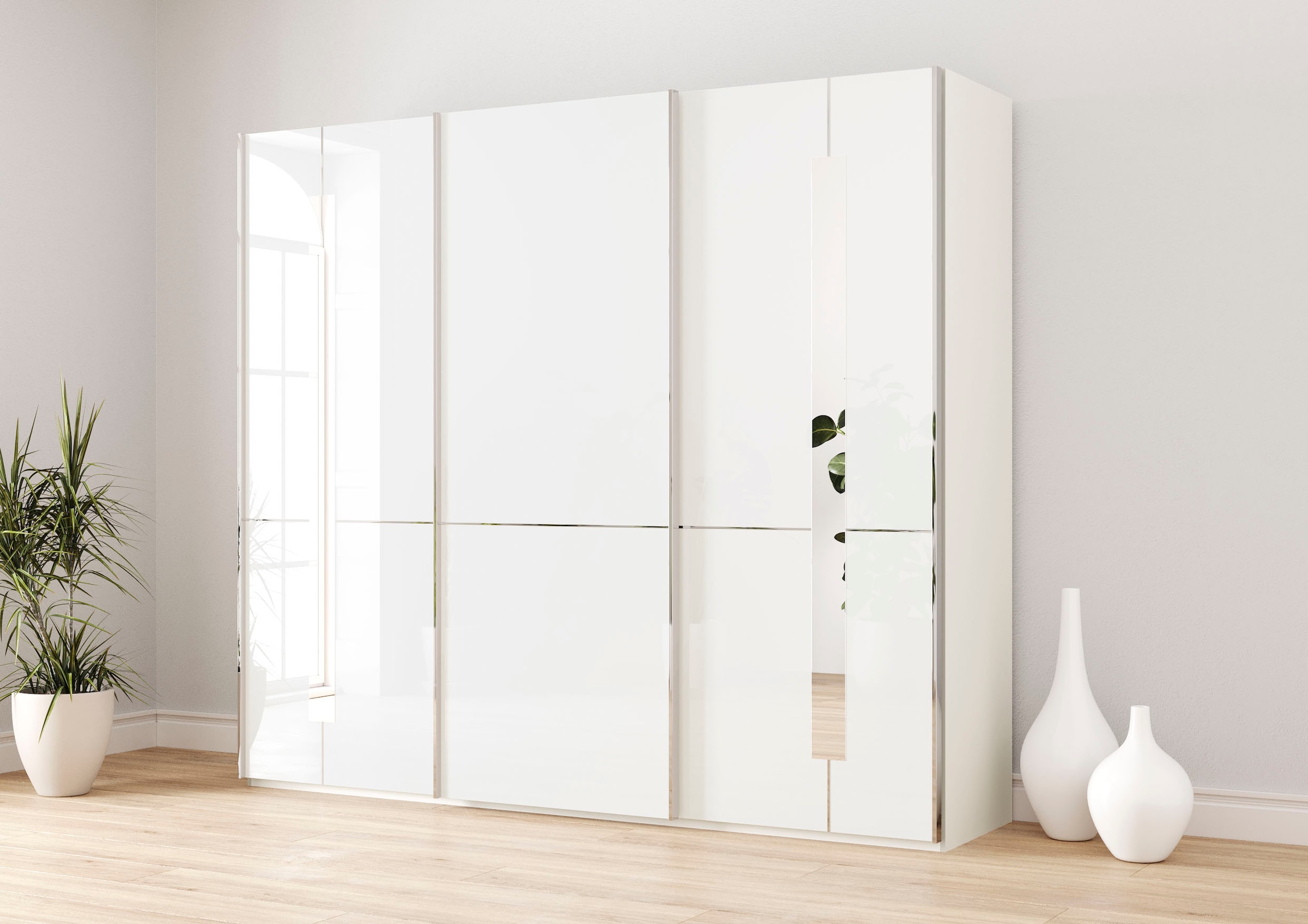 Musterring Schwebetürenschrank "Imola W" inkl. Einlegeböden und Kleiderstan günstig online kaufen