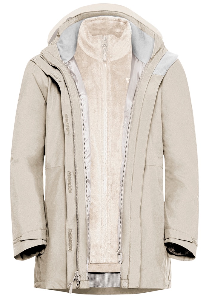 Jack Wolfskin 3-in-1-Funktionsjacke »ROTWAND 3IN1 JKT W«, mit Kapuze