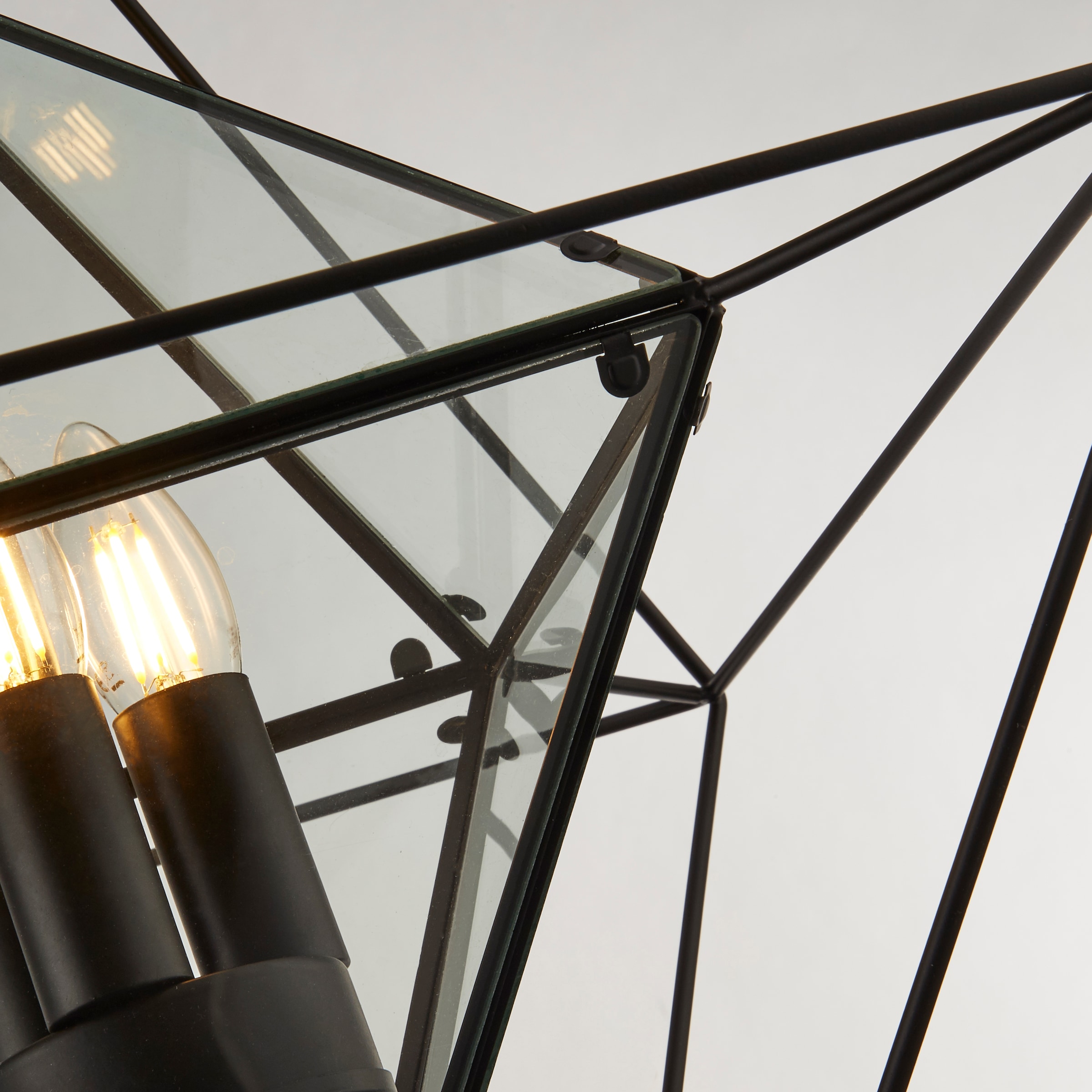 Searchlight Hängeleuchte »Hängeleuchte Diamond, 3-flammig«, 3 flammig, Leuchtmittel E14 | ohne Leuchtmittel, Minimalistisches Ambiente