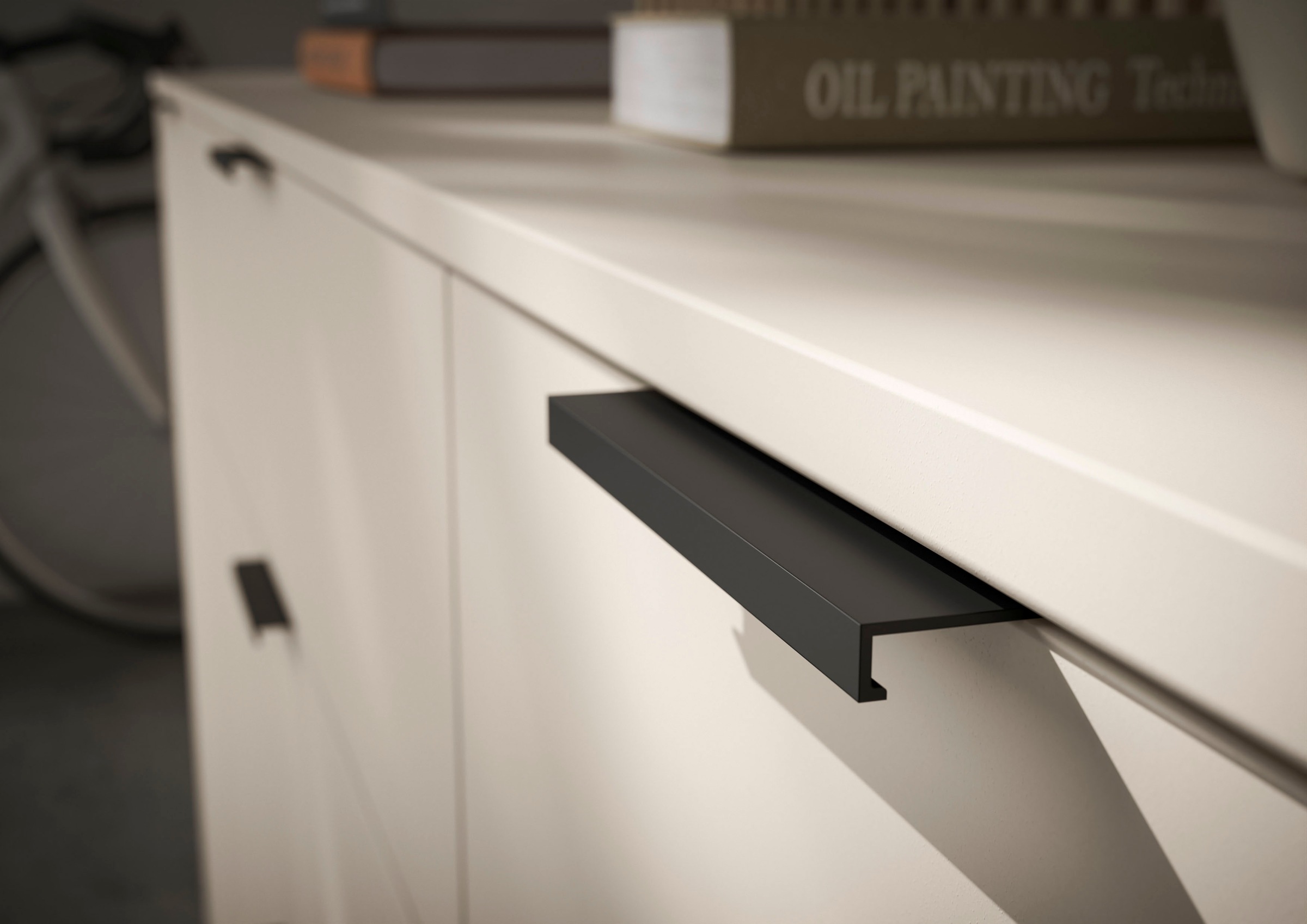 HBZ Sideboard »Linz Kommode, BxHxT 180x90x40cm«, (1 St.), Breite 180cm,Lip-Griff, Melaminbeschichtung