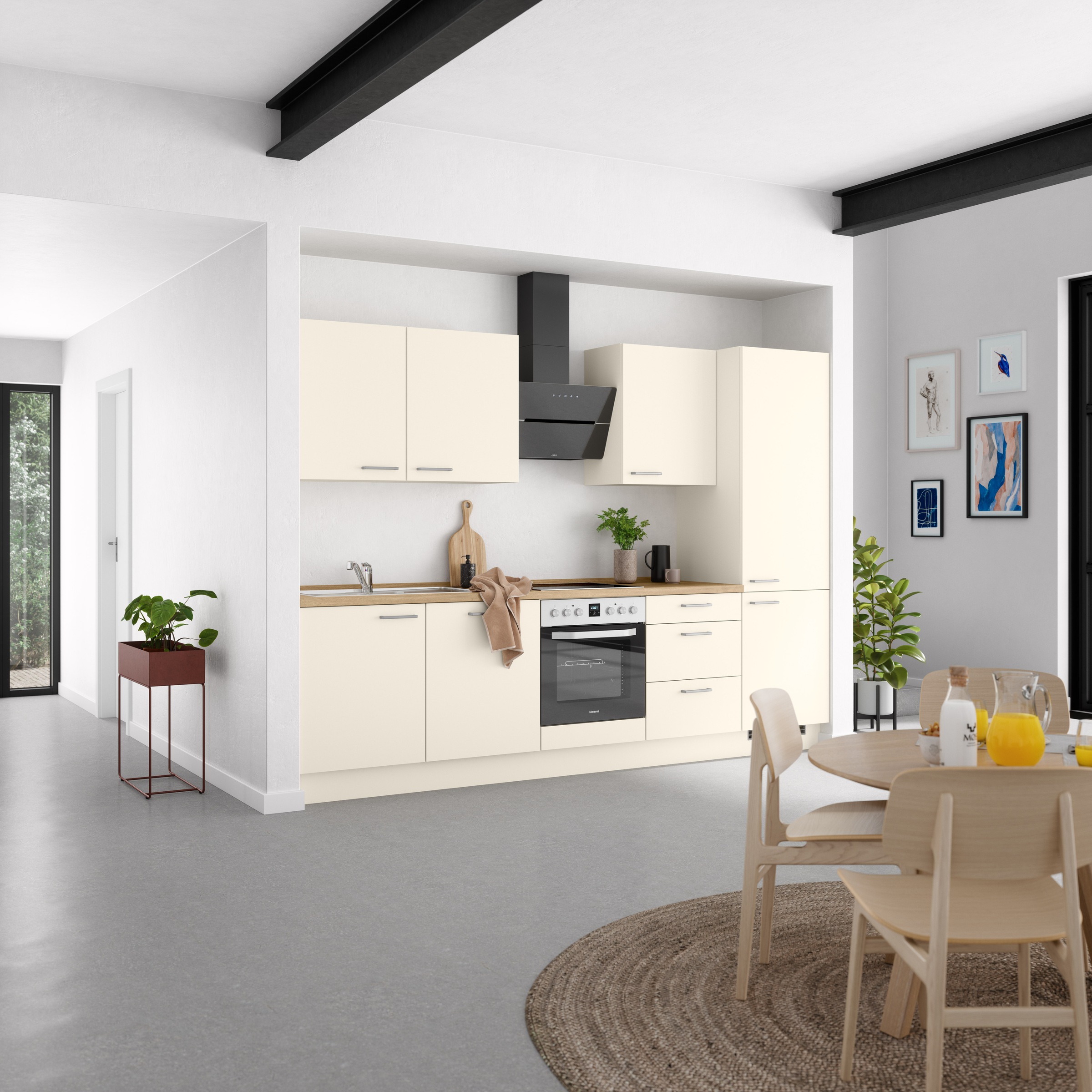 nobilia® Küchenzeile »"Touch II"«, vormontiert, Ausrichtung wählbar, Breite 300 cm, wahlw. mit E-Geräten