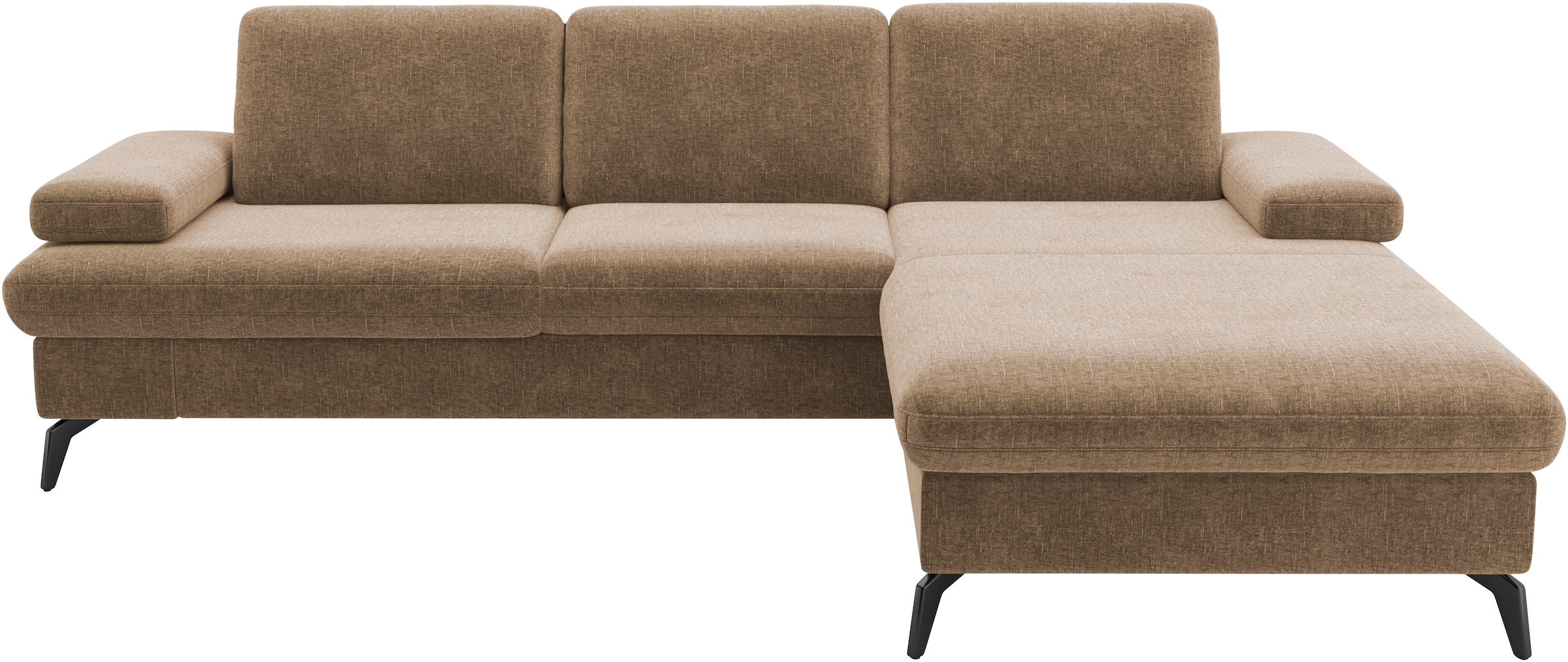 sit&more Ecksofa »Morris Jubi L-Form, B: 247 cm«, mit Armteilfunktion & 1 Zierkissen, optional Bettfunktion