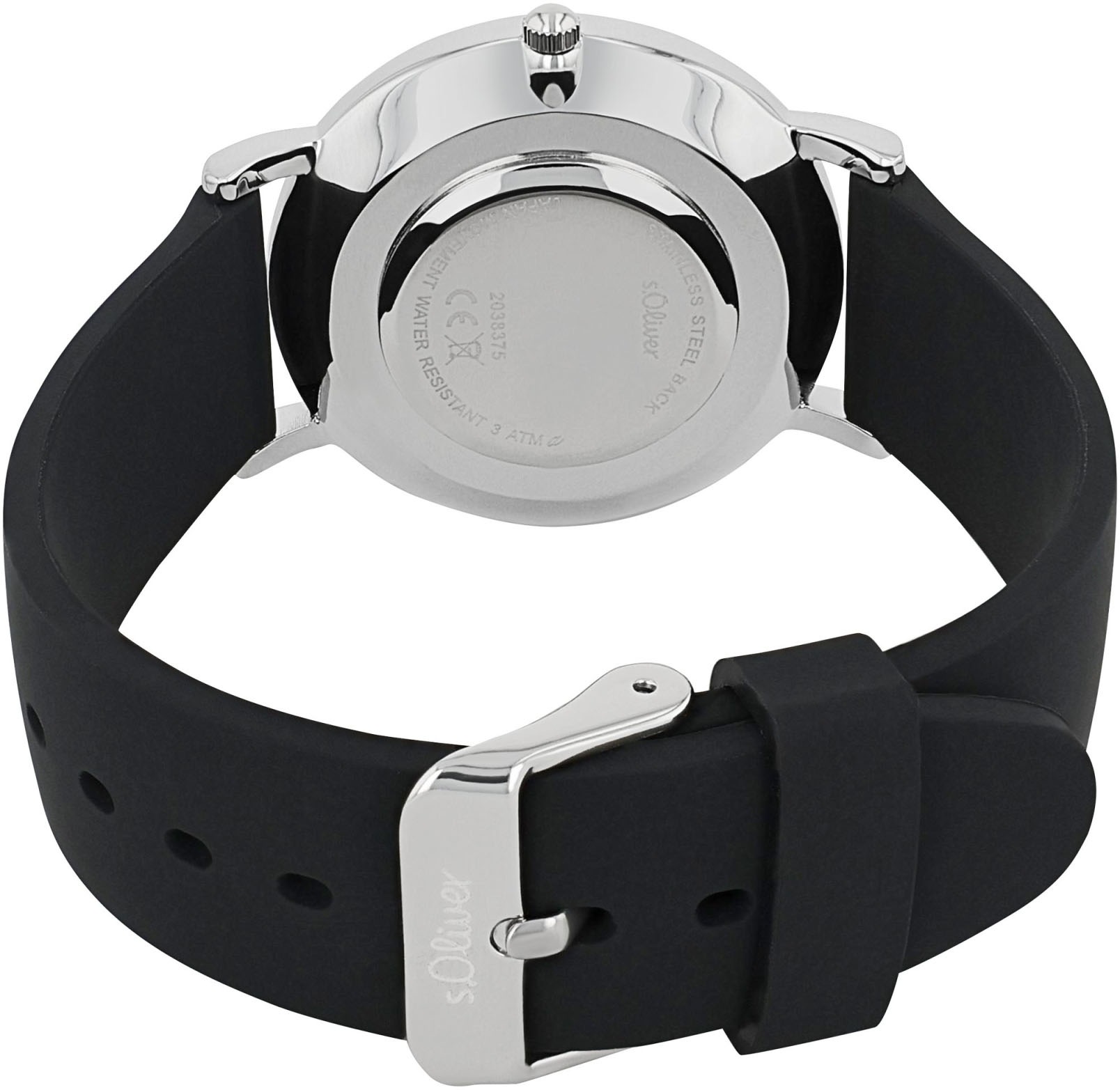s.Oliver Quarzuhr, Armbanduhr, Damenuhr, analog, Silikonarmband