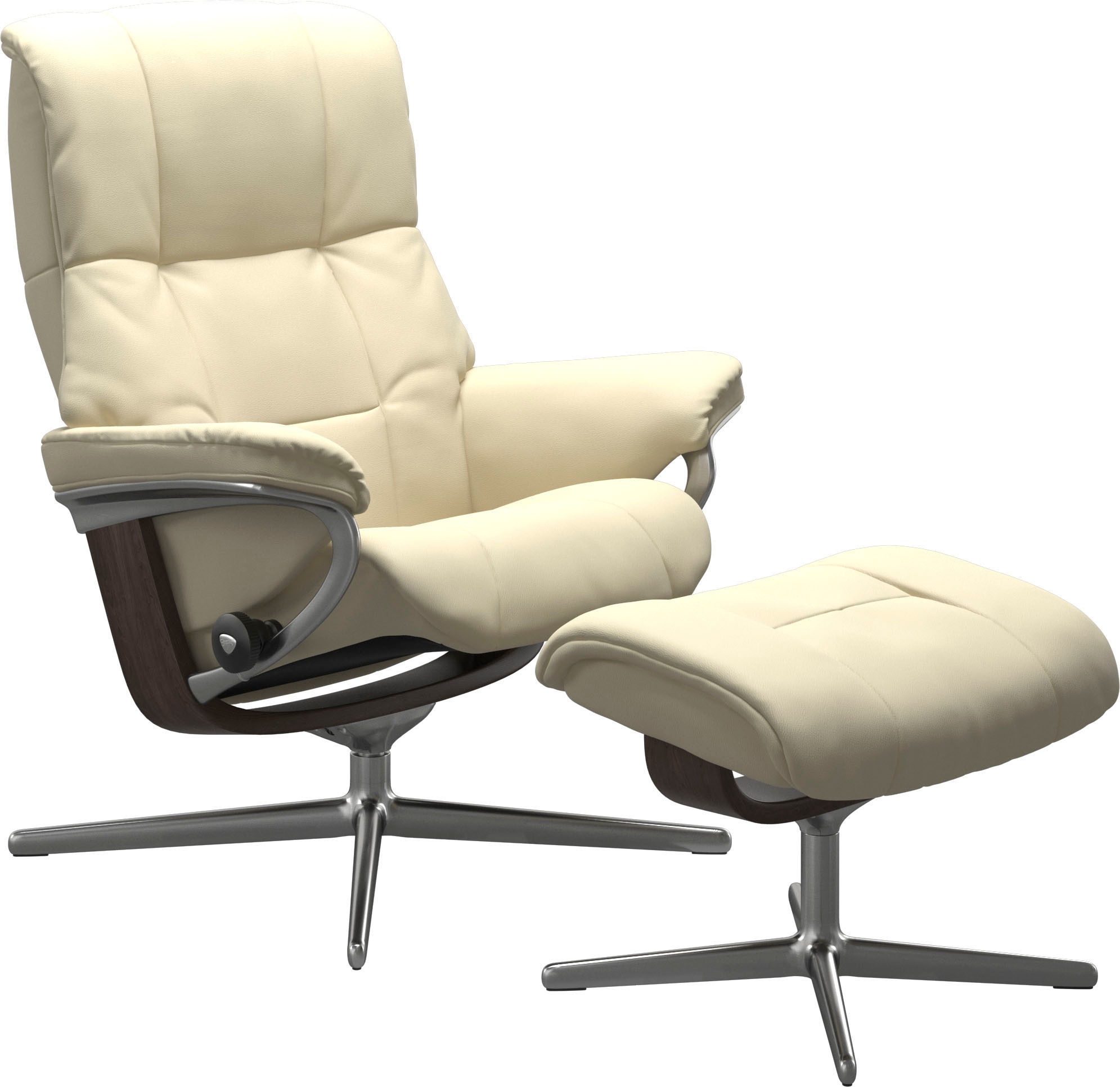 Stressless® Relaxsessel »Mayfair«, (Set, Relaxsessel mit Hocker), mit Hocker, mit Cross Base, Größe S, M & L, Holzakzent Wenge